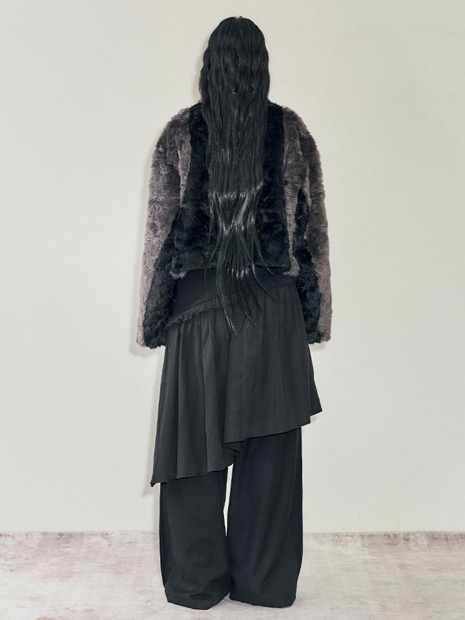 AnnoMundi Textured Short Faux Mink Fur Coat