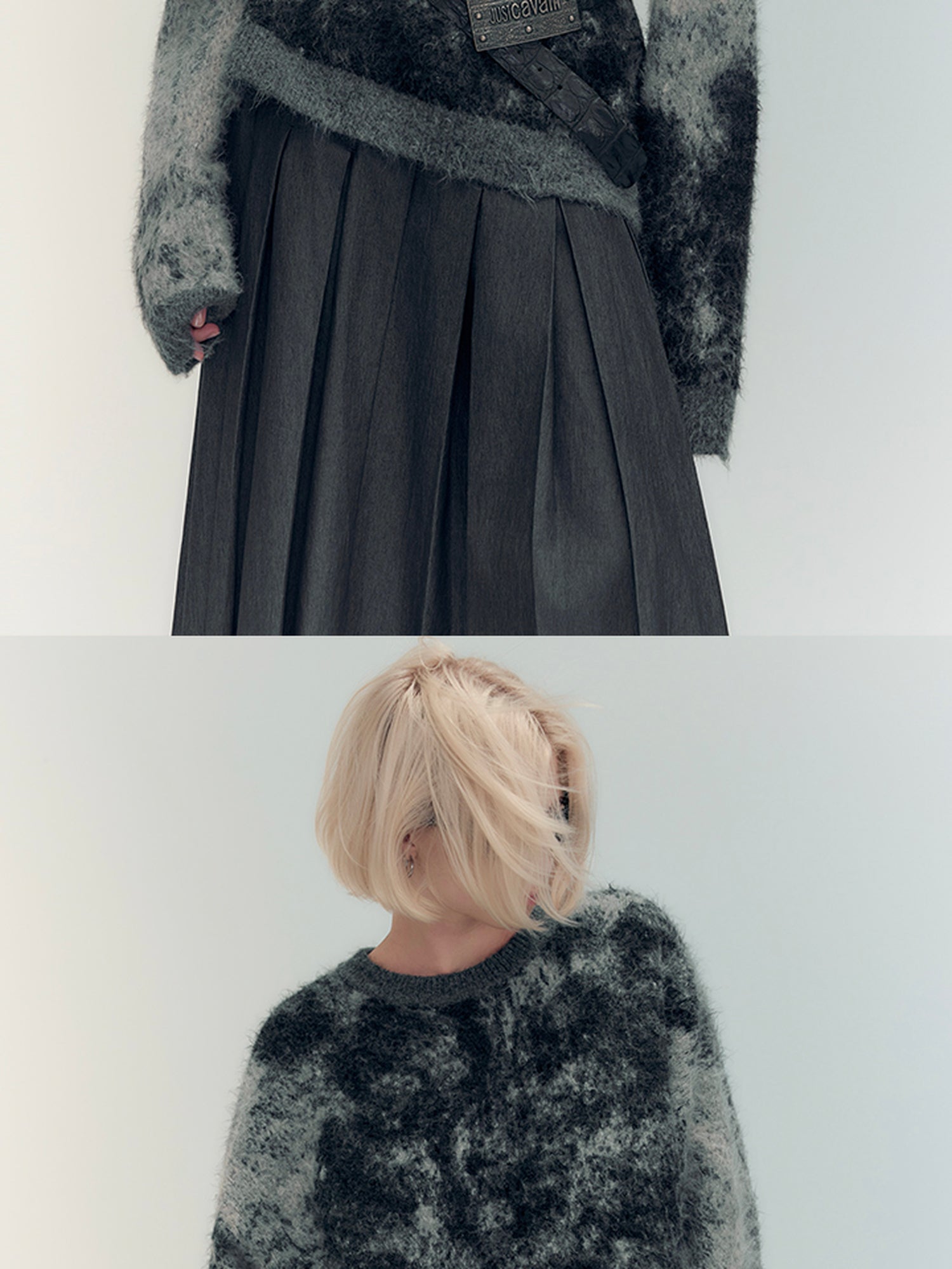 AnnoMundi Textured Yoke Sweater In Dual Tones