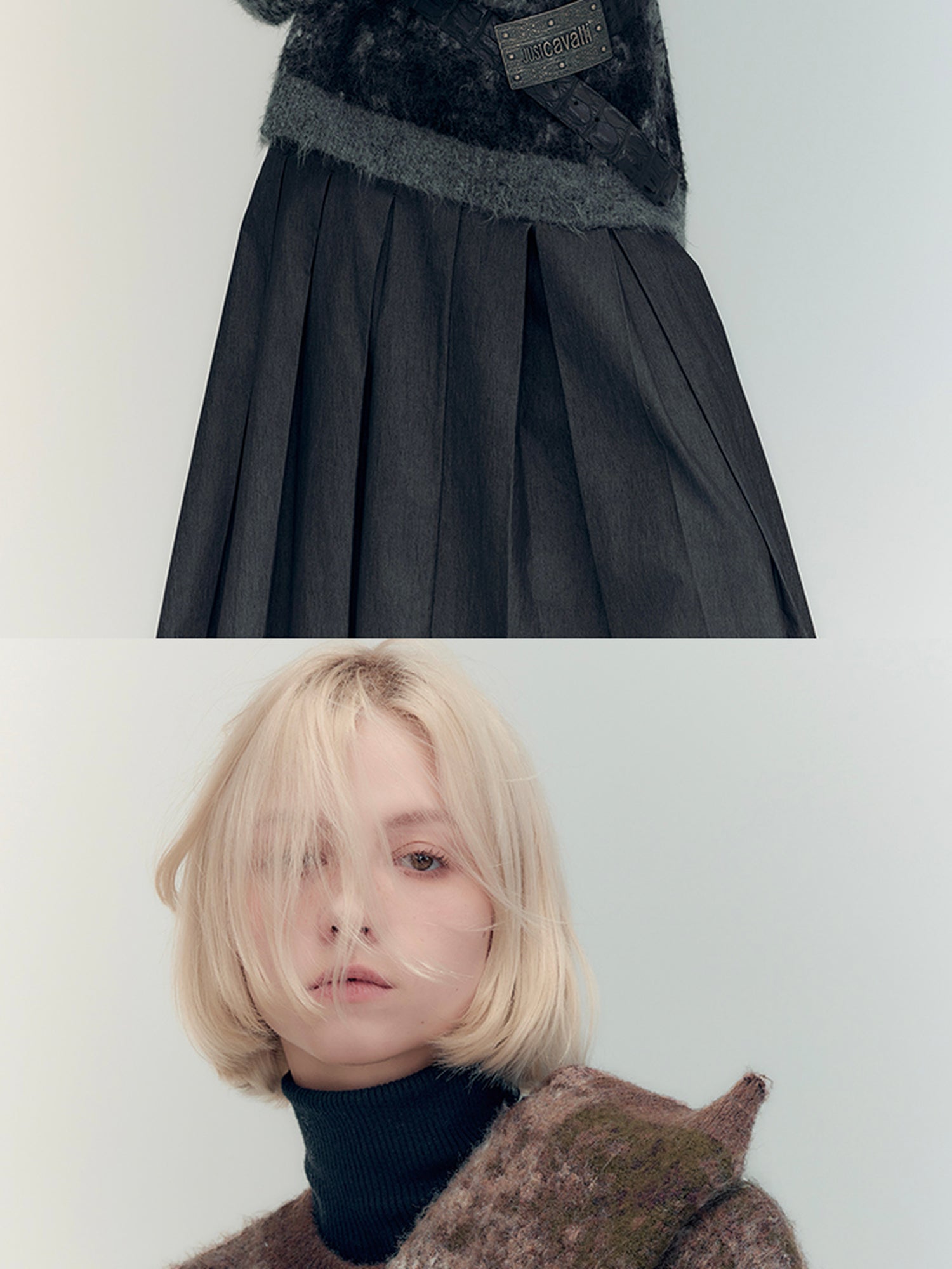 AnnoMundi Textured Yoke Sweater In Dual Tones