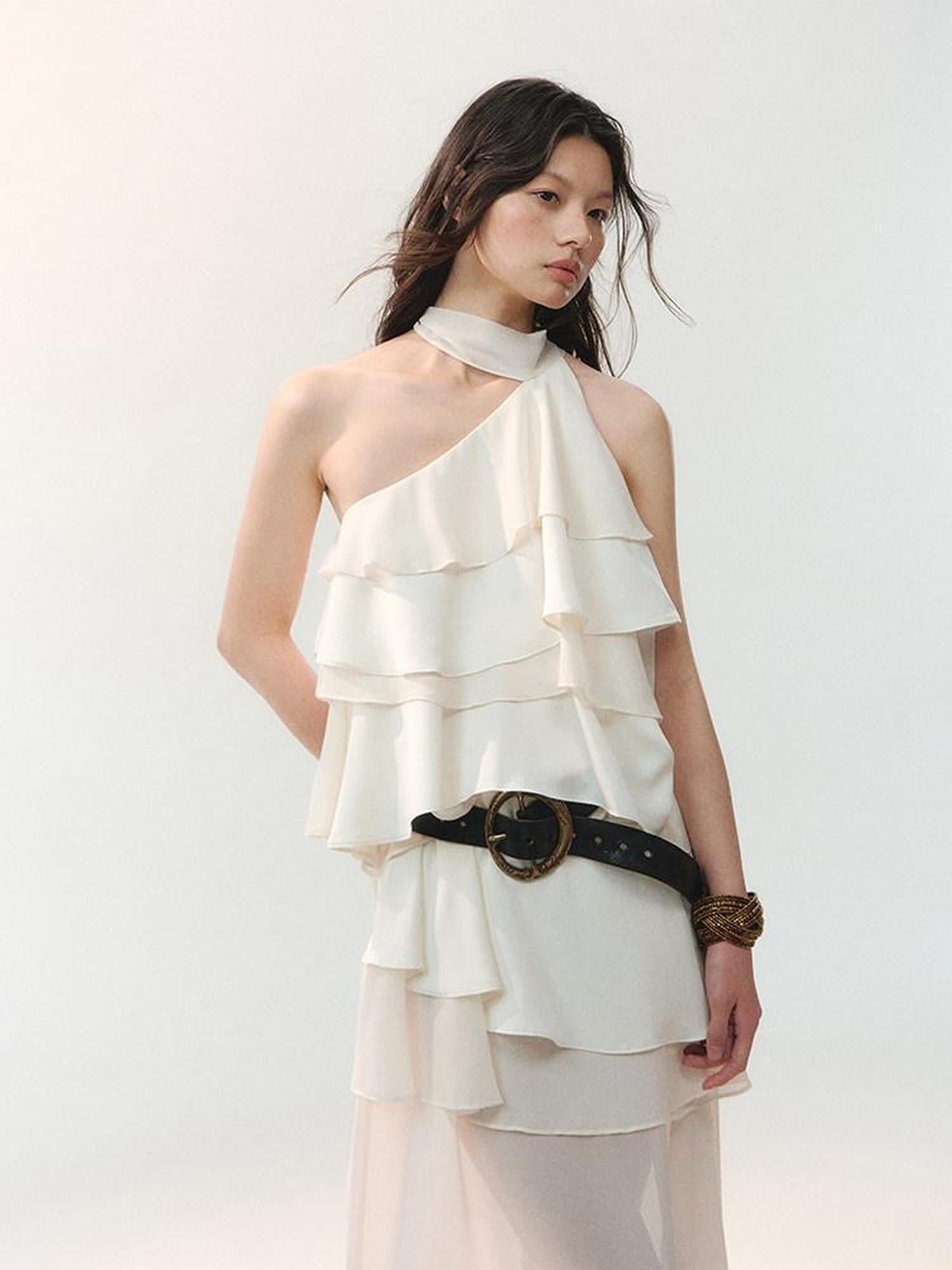 AnnoMundi Tiered Cake Feathered High Waist Women&