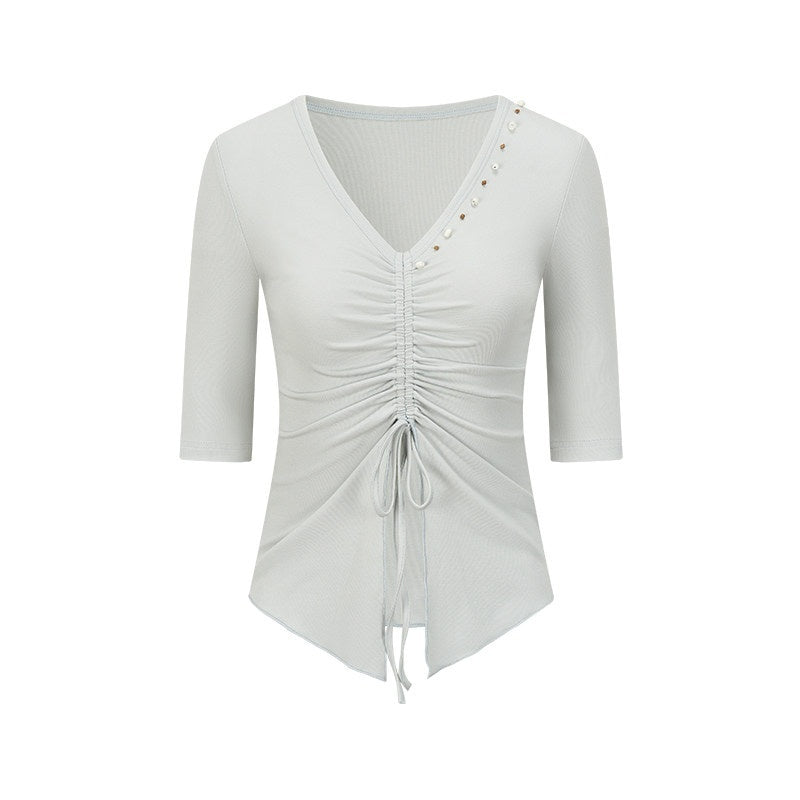 AnnoMundi_Two_Tone_Beaded_Ruched_Drawstring_Slim_Women&