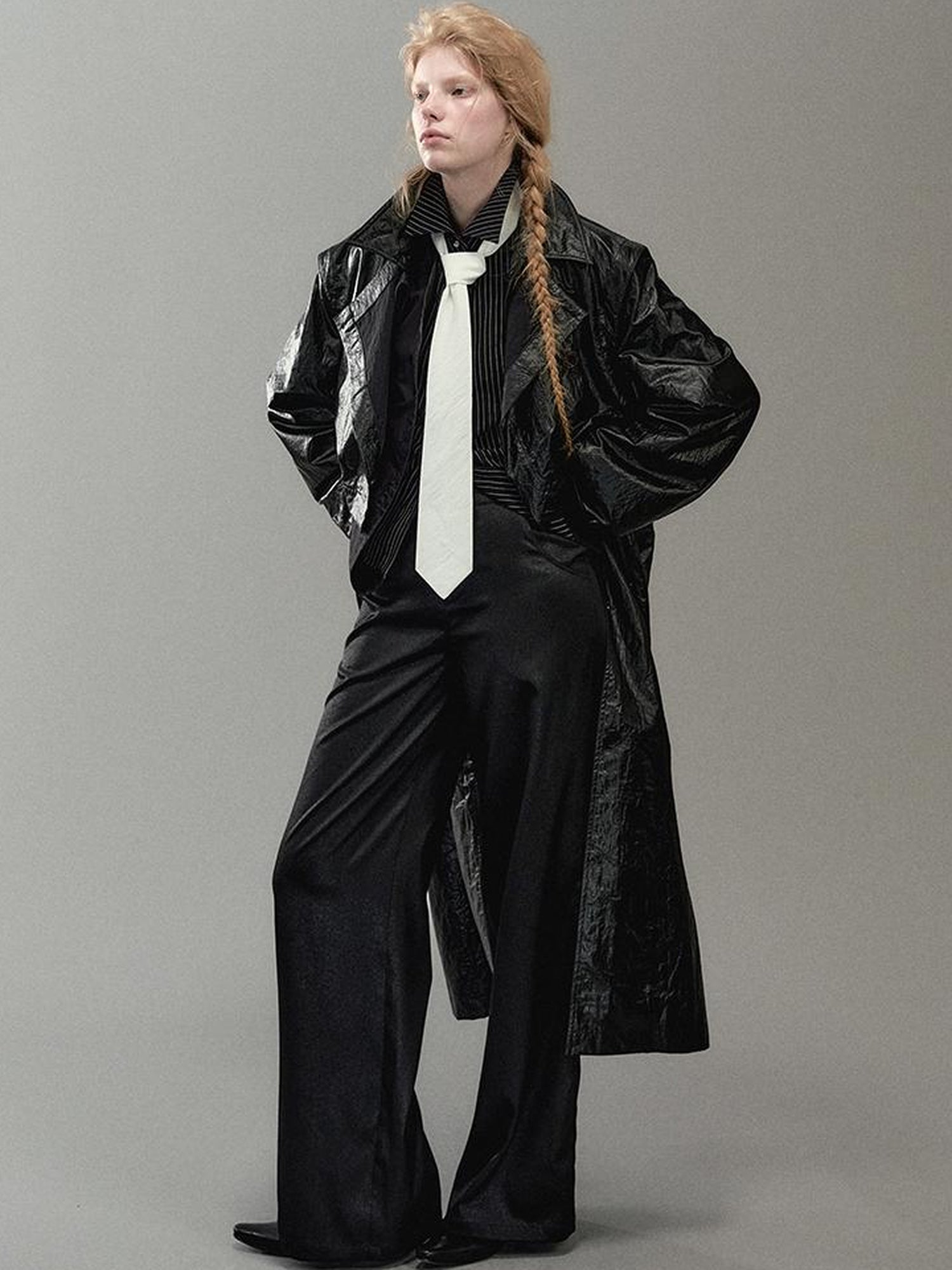AnnoMundi Two Way Stripe Shirt With Layered Pocket Detail