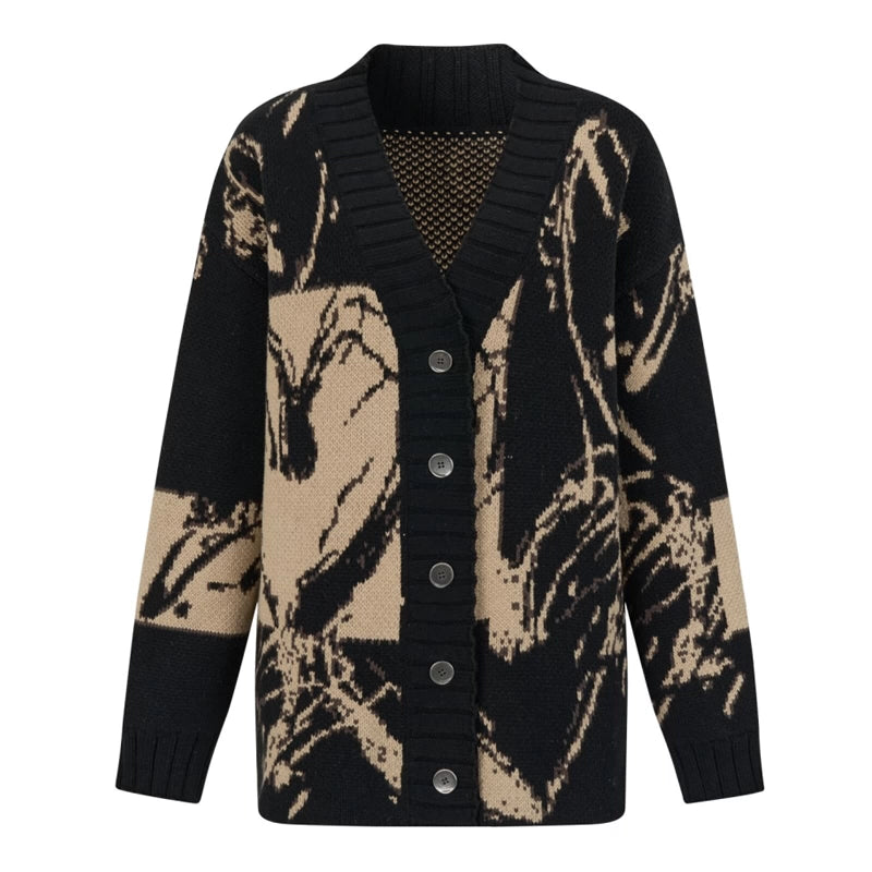 AnnoMundi_V-Neck_Abstract_Doodle_Heart_Cardigan_MISSTT