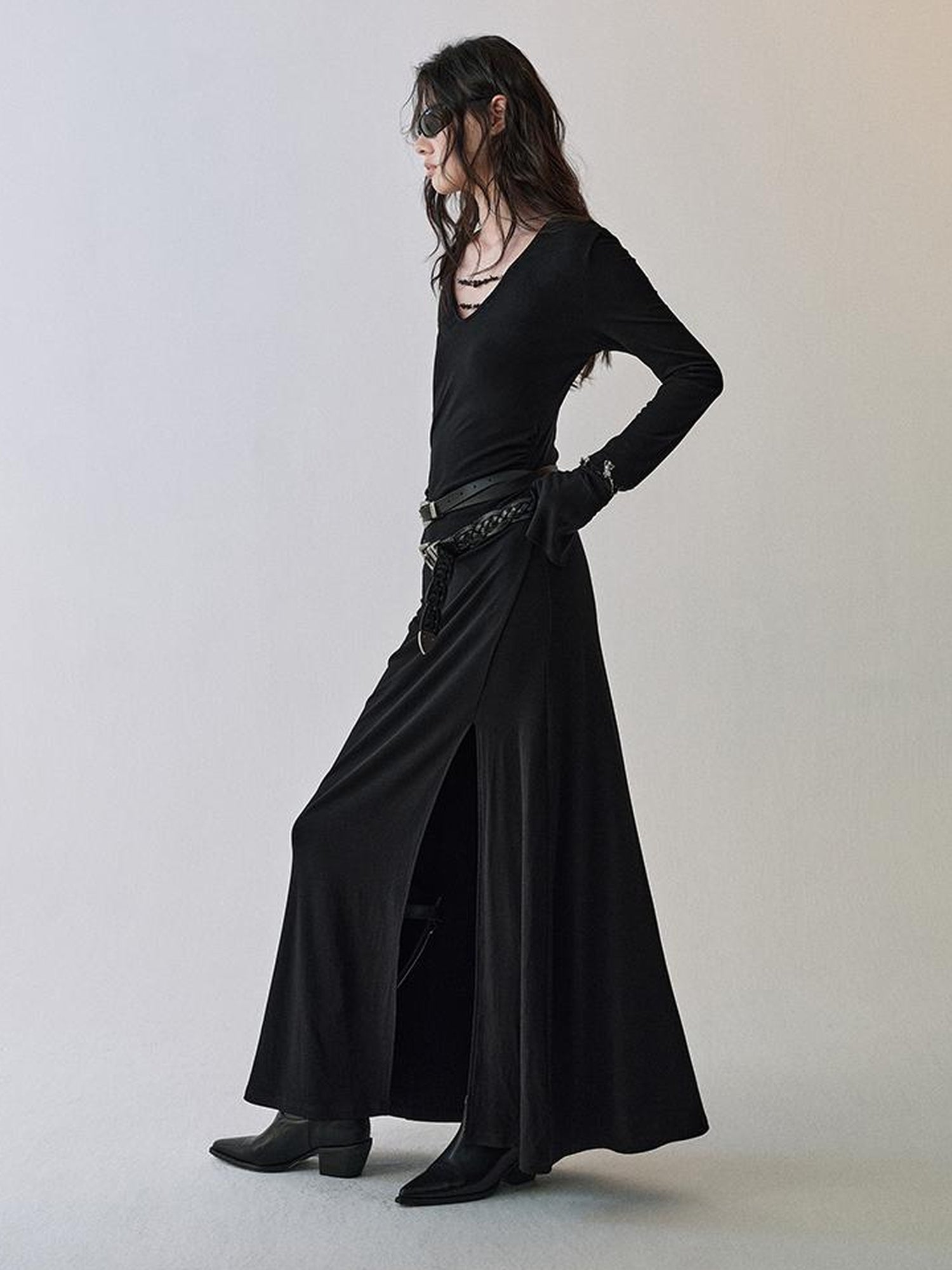 AnnoMundi V-Neck Beaded Knit Dress