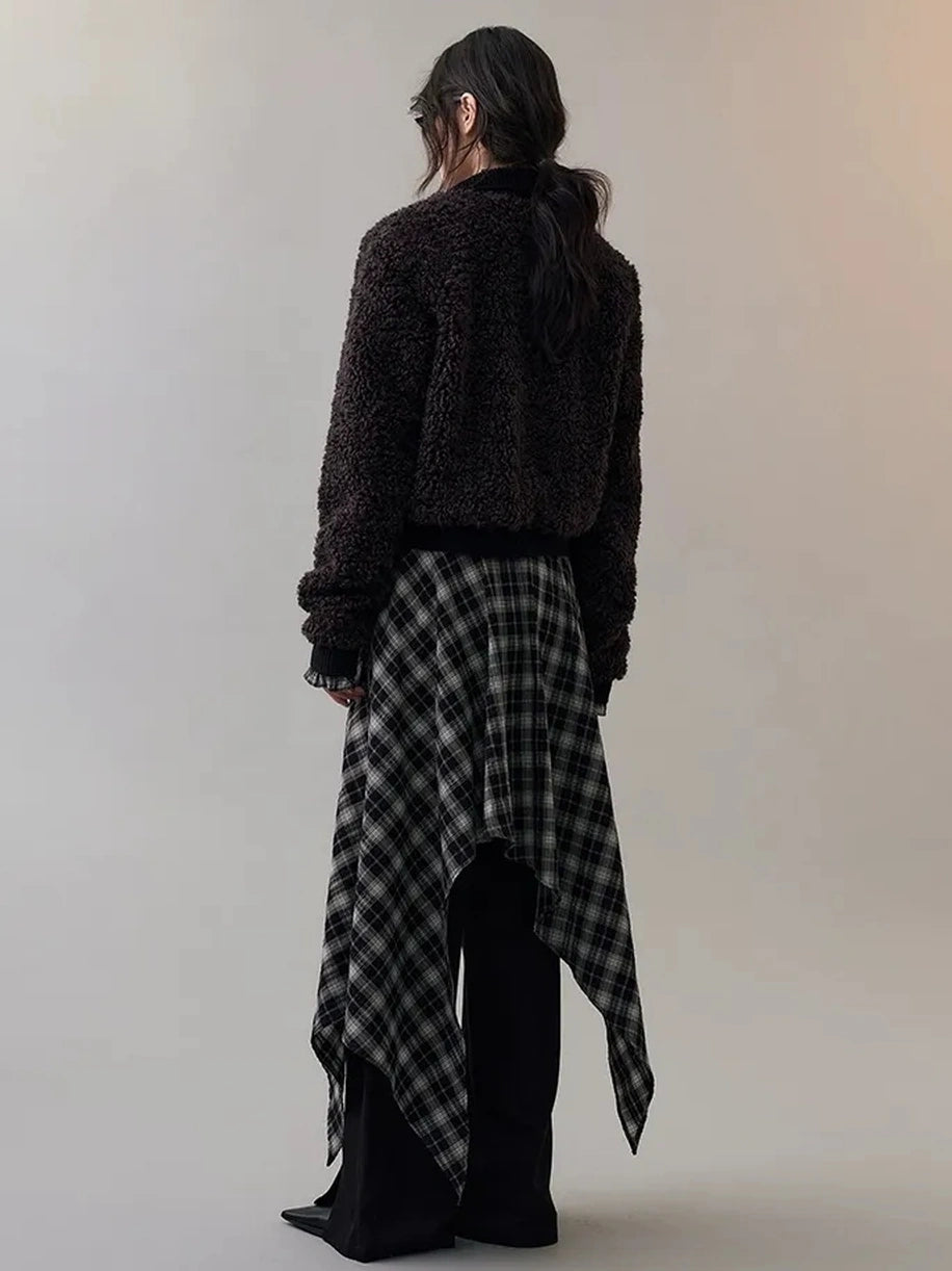 AnnoMundi Velvet Weave Knot Trimmed Leather Fur Jacket Jacket