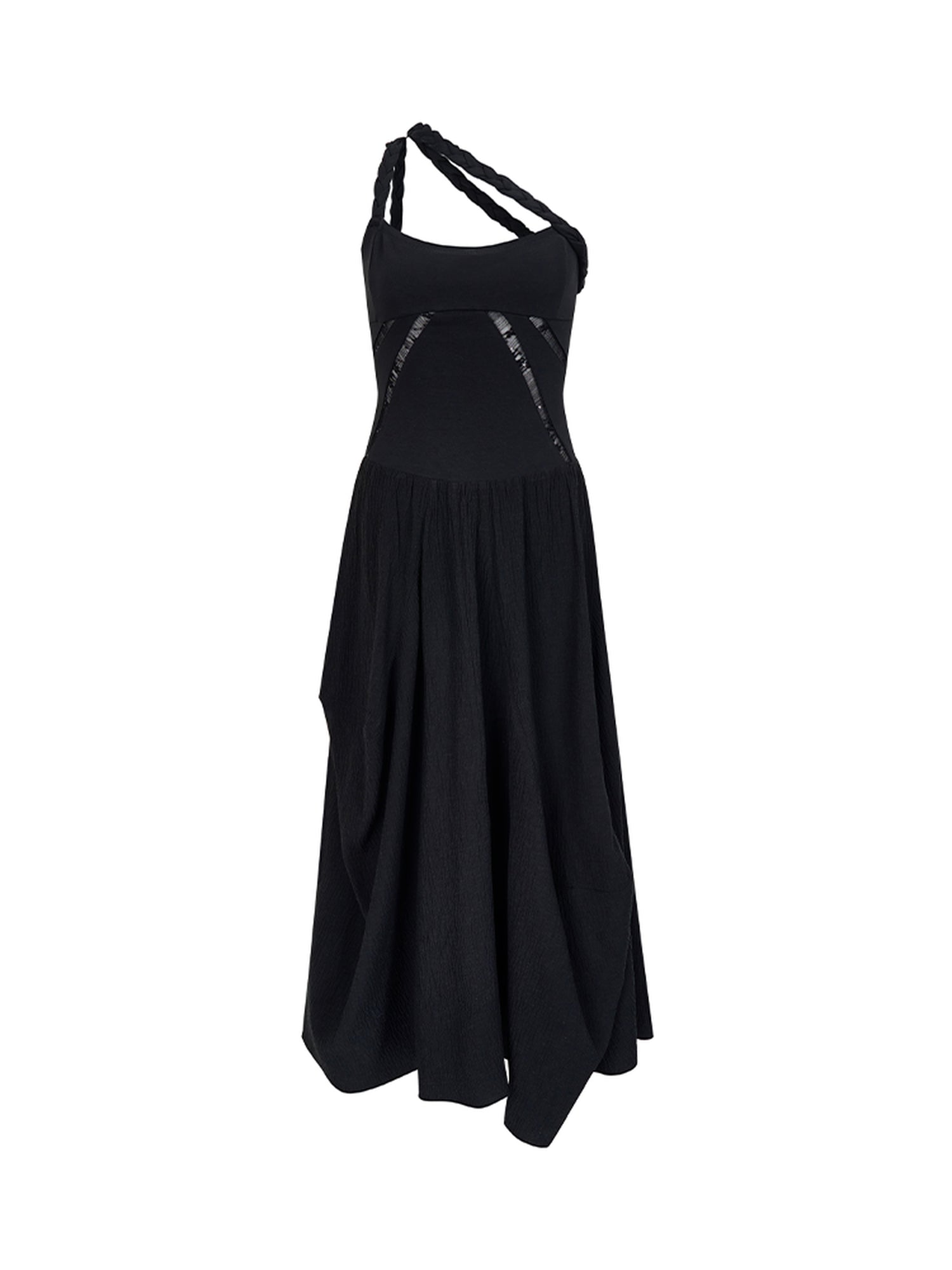 AnnoMundi Vintage 3D Floral Bud Sleeveless V-Neck Dress
