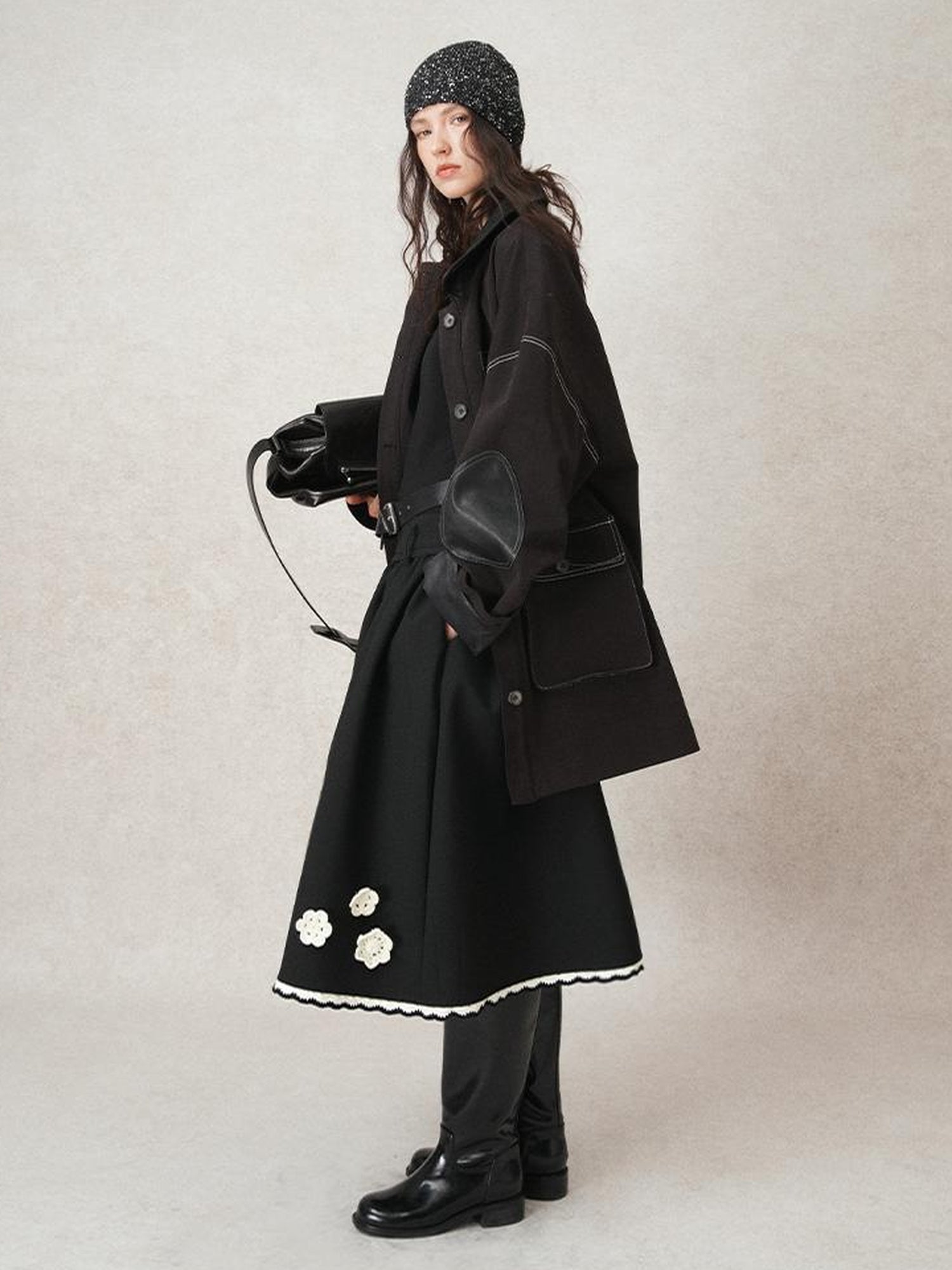 AnnoMundi Vintage Barn Jacket With Leather Accents