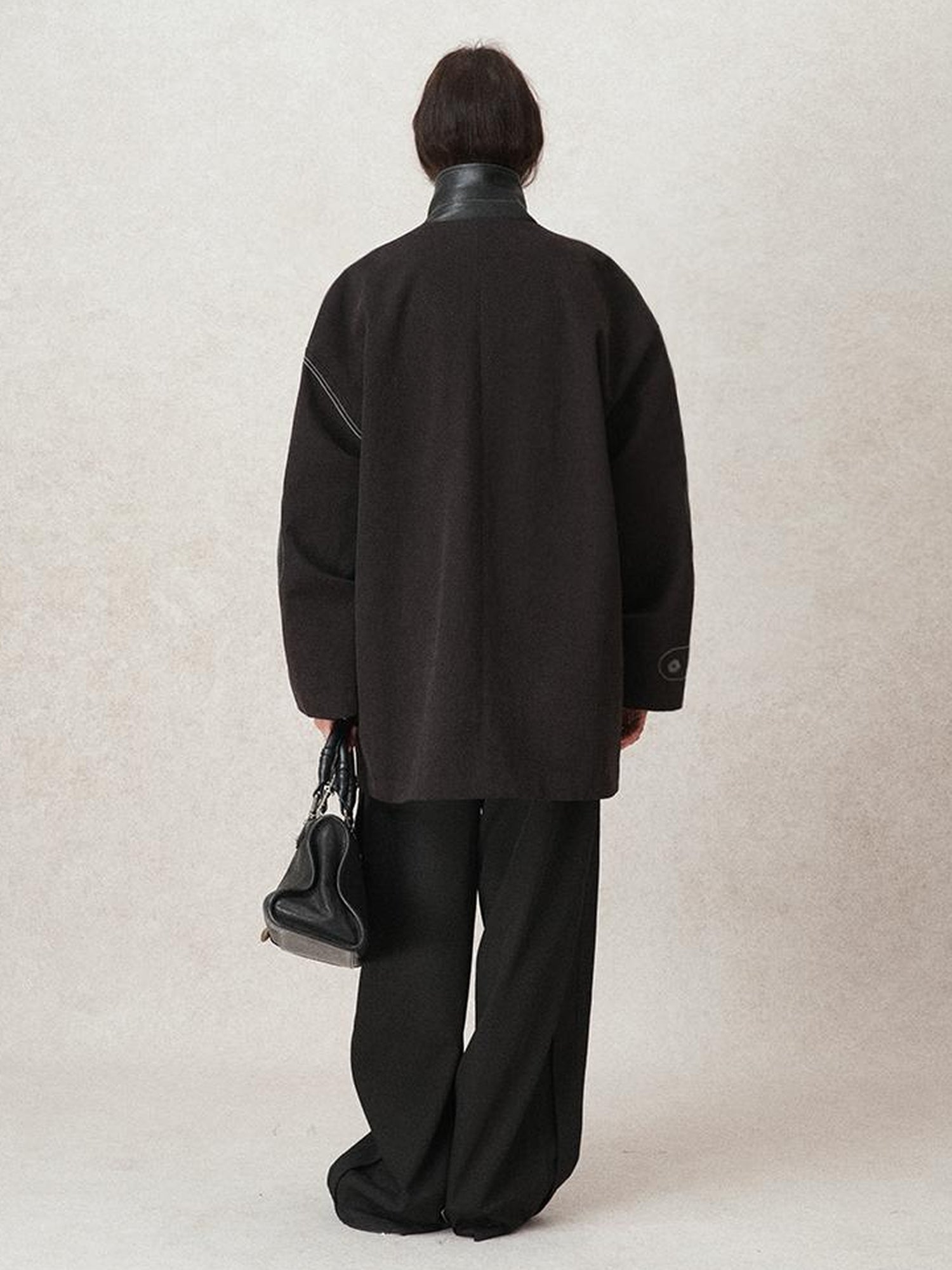 AnnoMundi Vintage Barn Jacket With Leather Accents