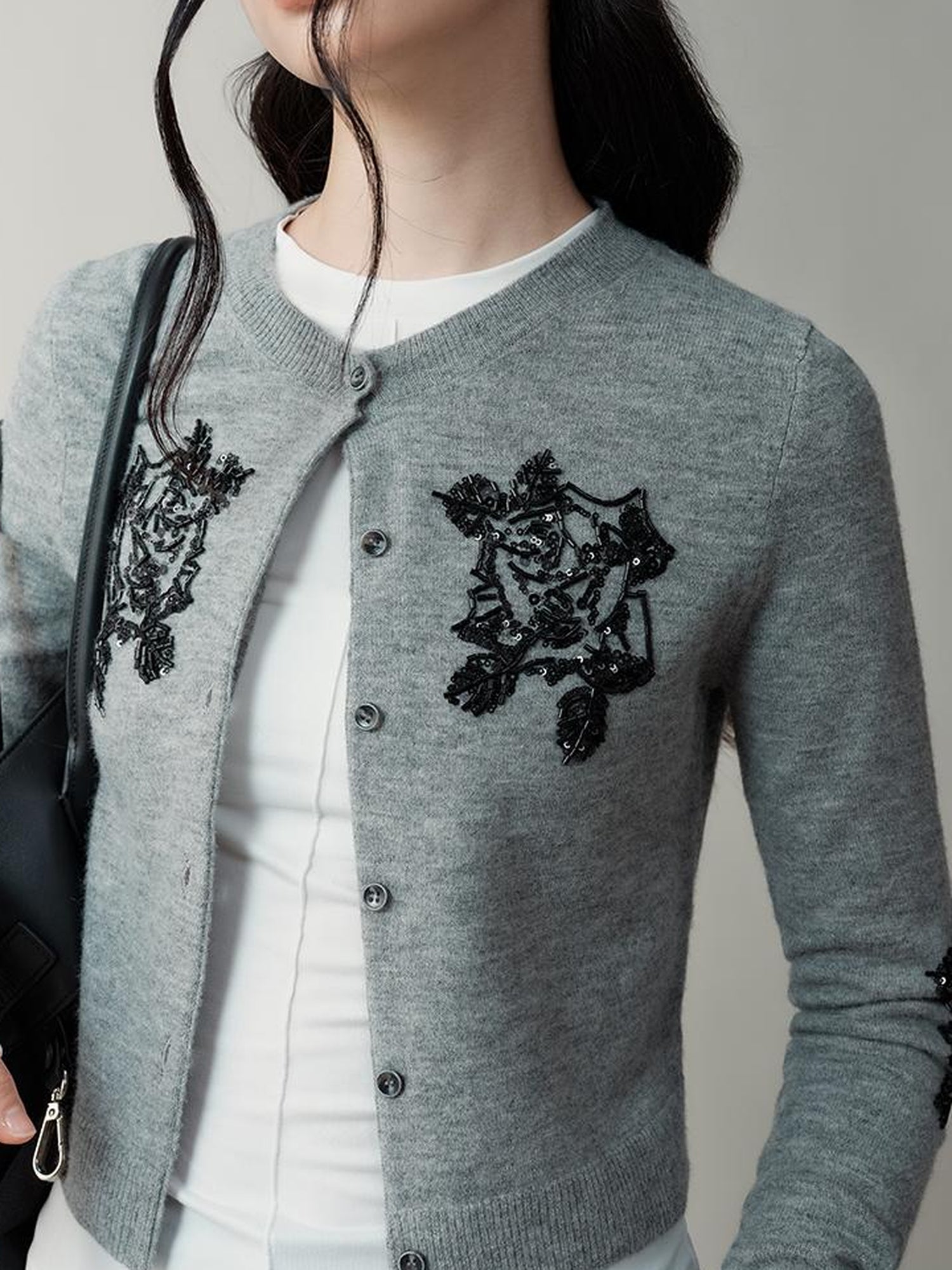 AnnoMundi Vintage Beaded Embroidery Knit Cardigan