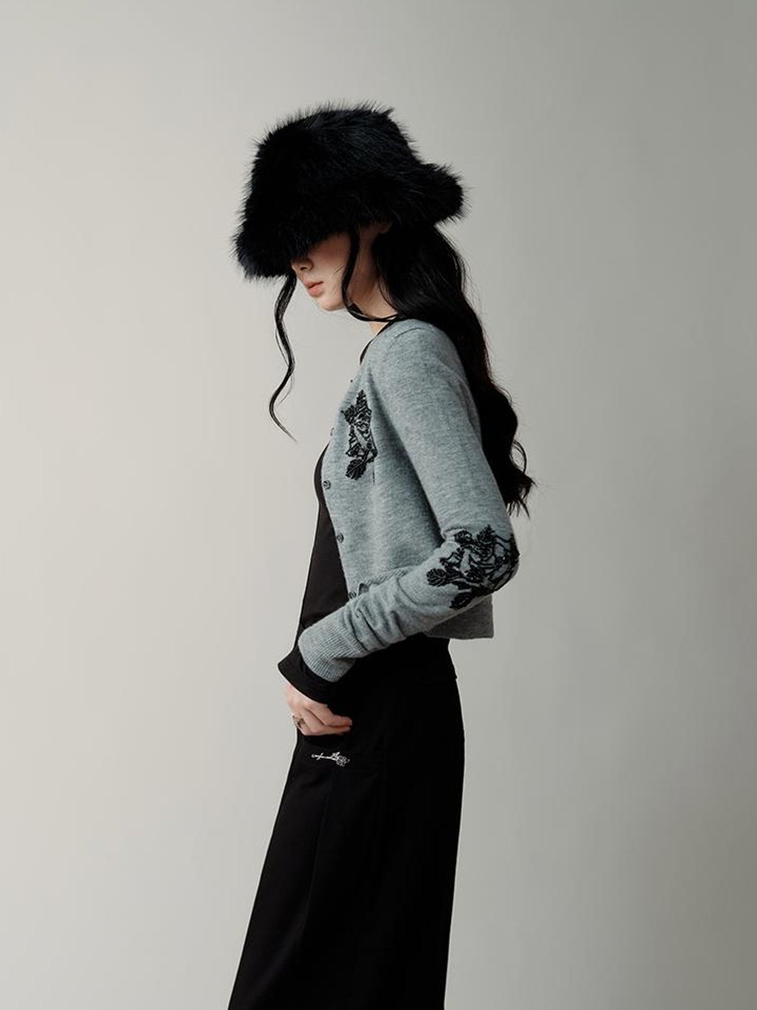 AnnoMundi Vintage Beaded Embroidery Knit Cardigan