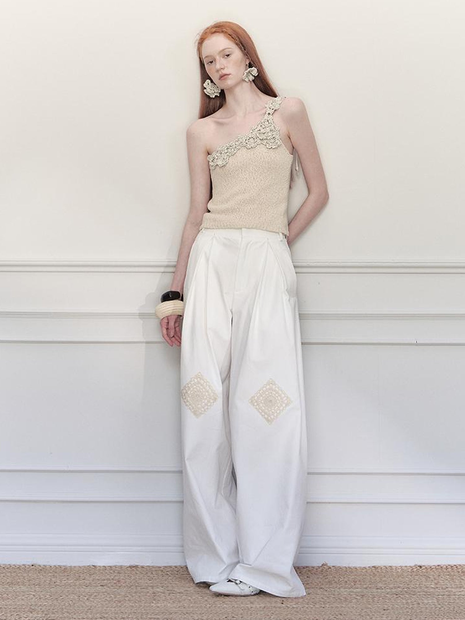 AnnoMundi Vintage Crochet Wide Leg Pants