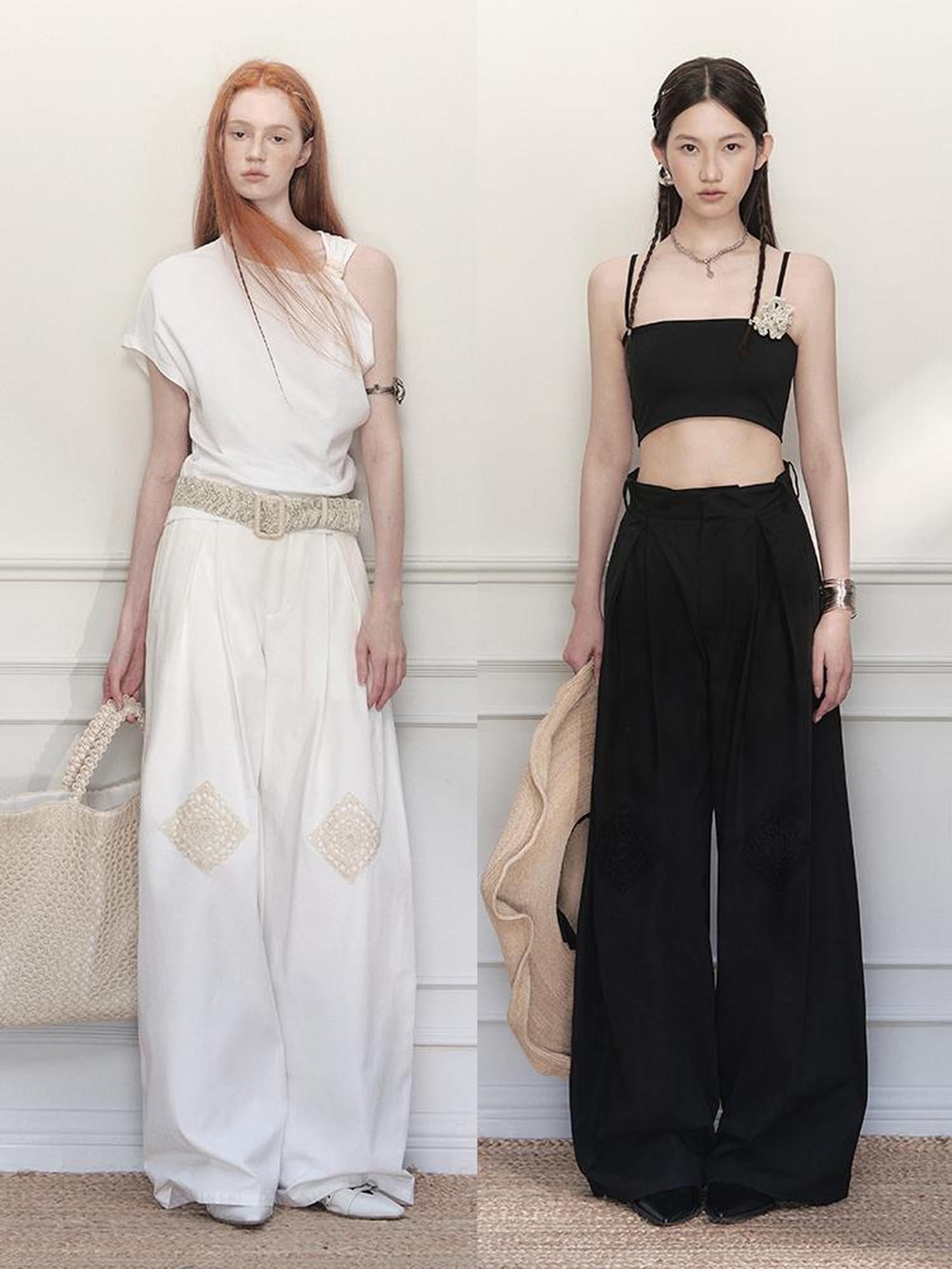 AnnoMundi Vintage Crochet Wide Leg Pants