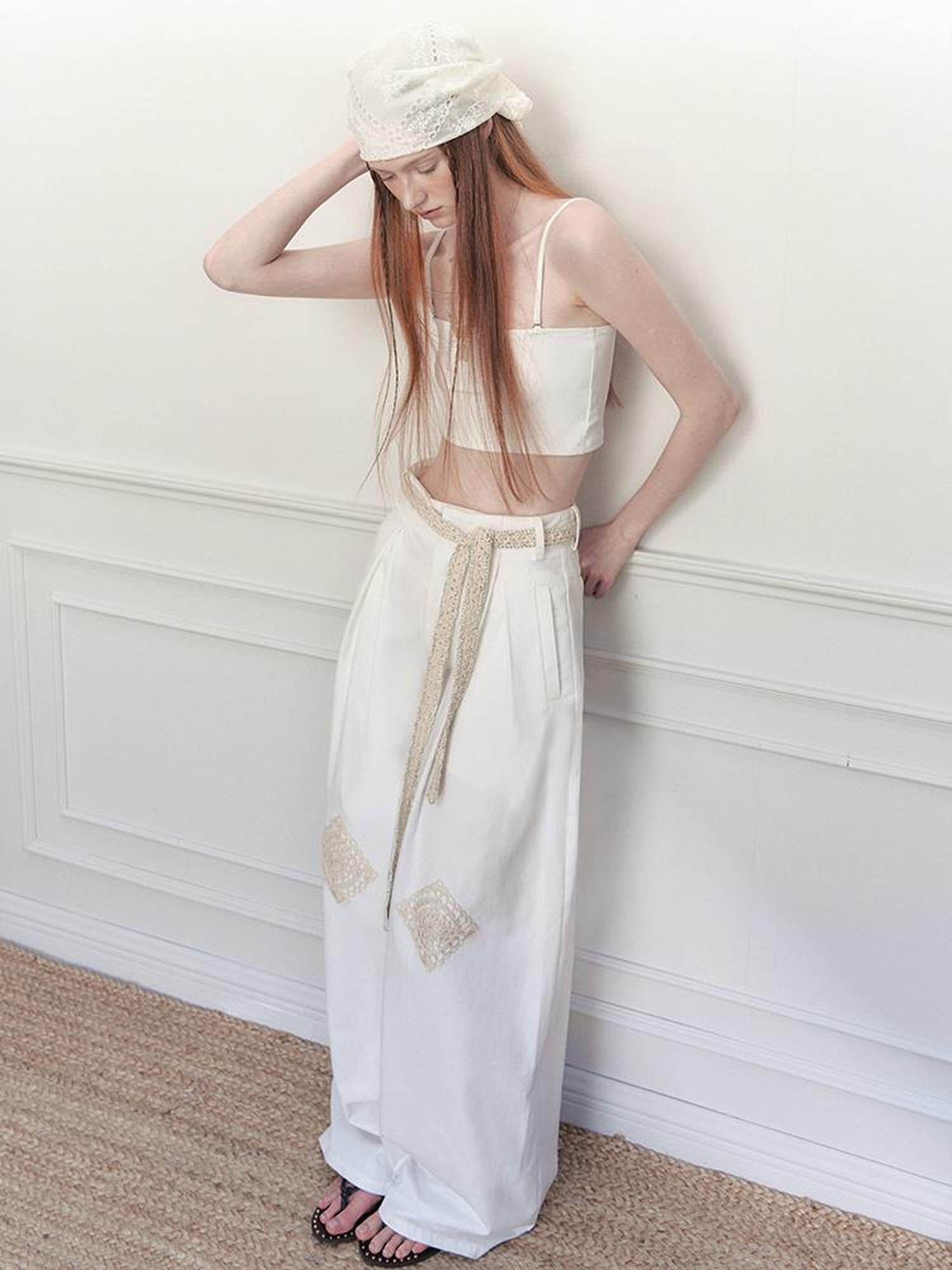 AnnoMundi Vintage Crochet Wide Leg Pants