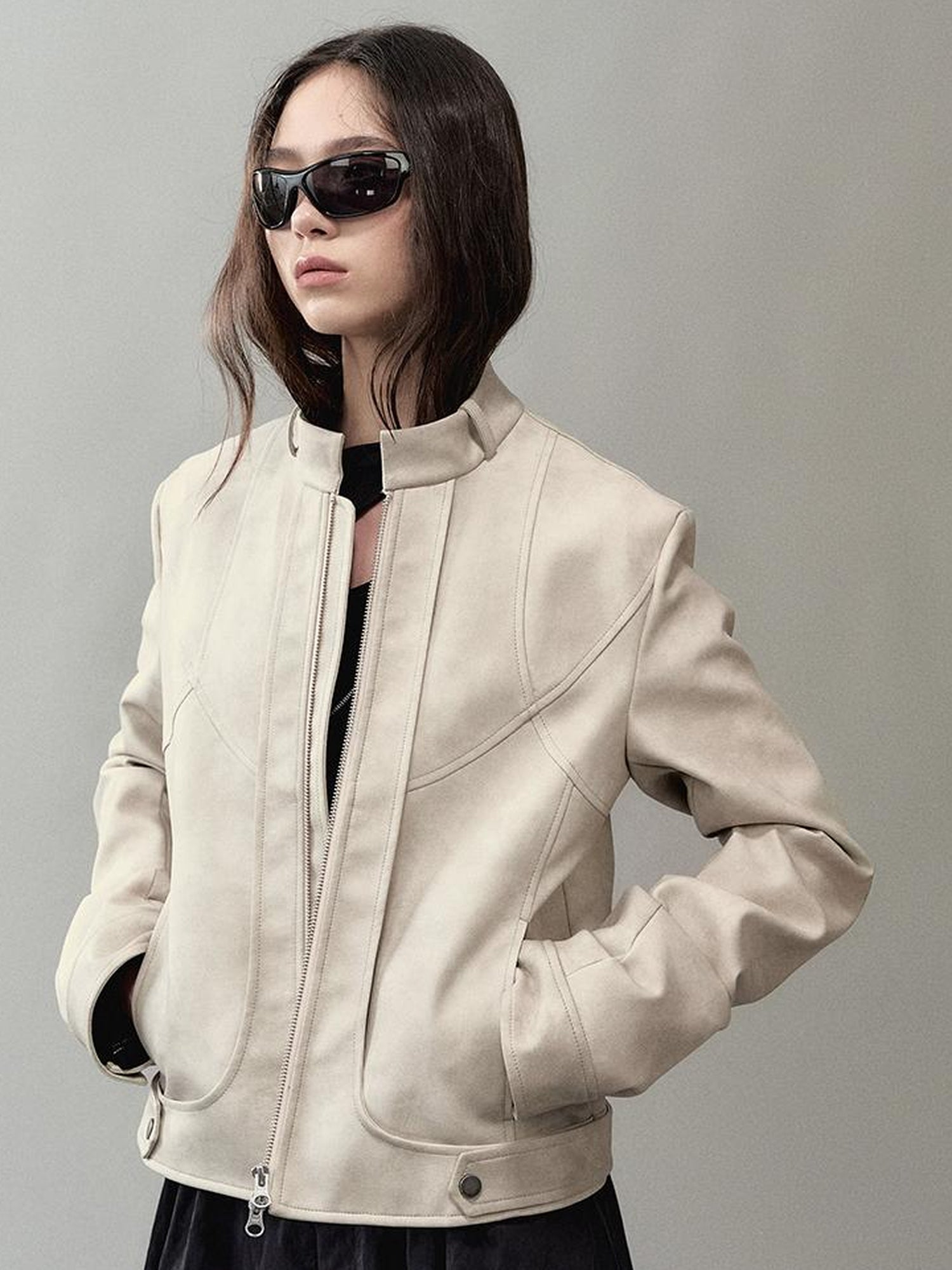 AnnoMundi Vintage Faded Moto Leather Jacket