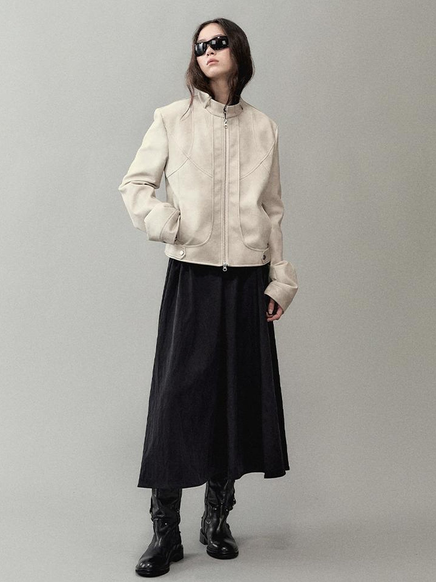 AnnoMundi Vintage Faded Moto Leather Jacket