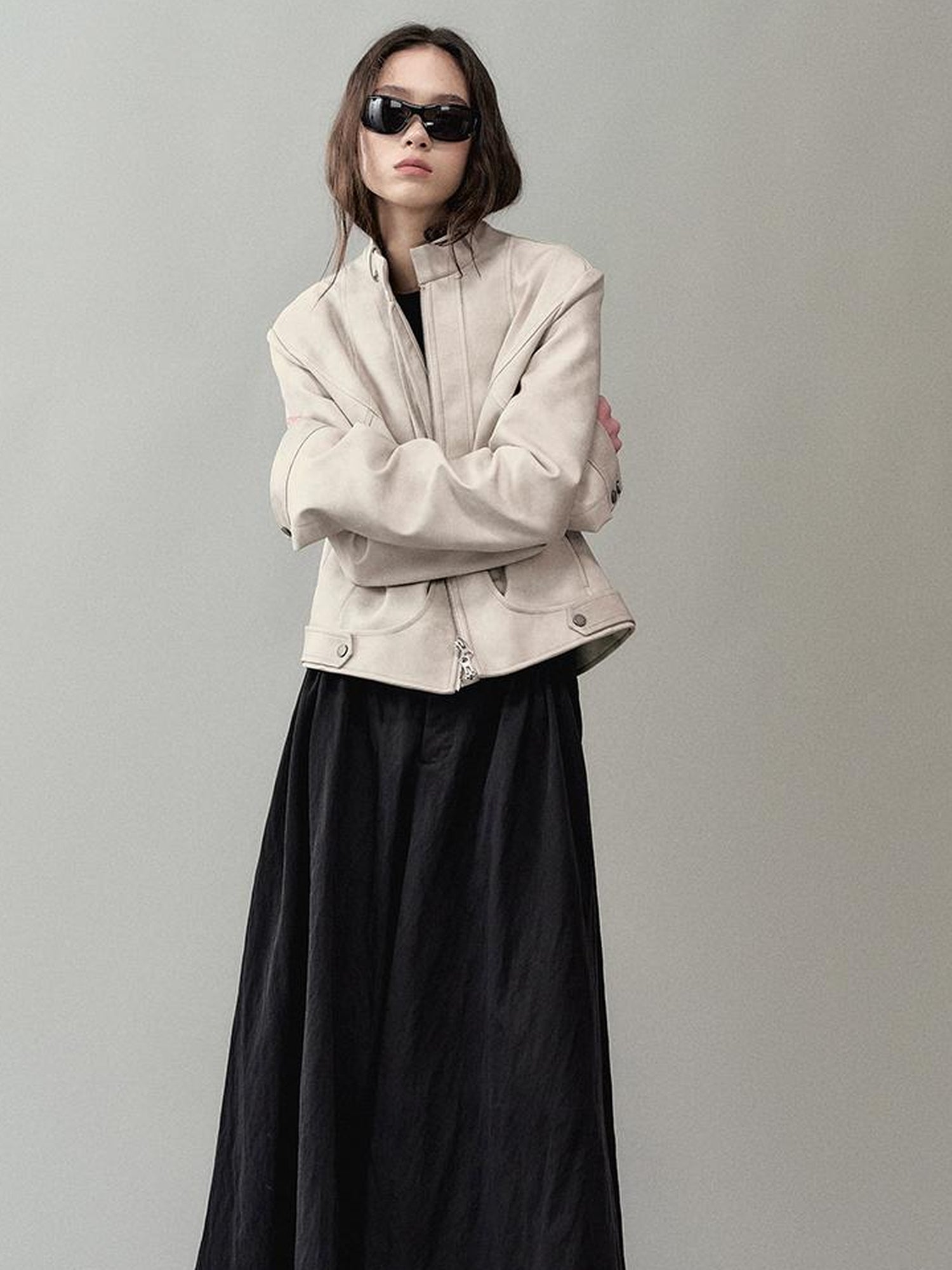 AnnoMundi Vintage Faded Moto Leather Jacket