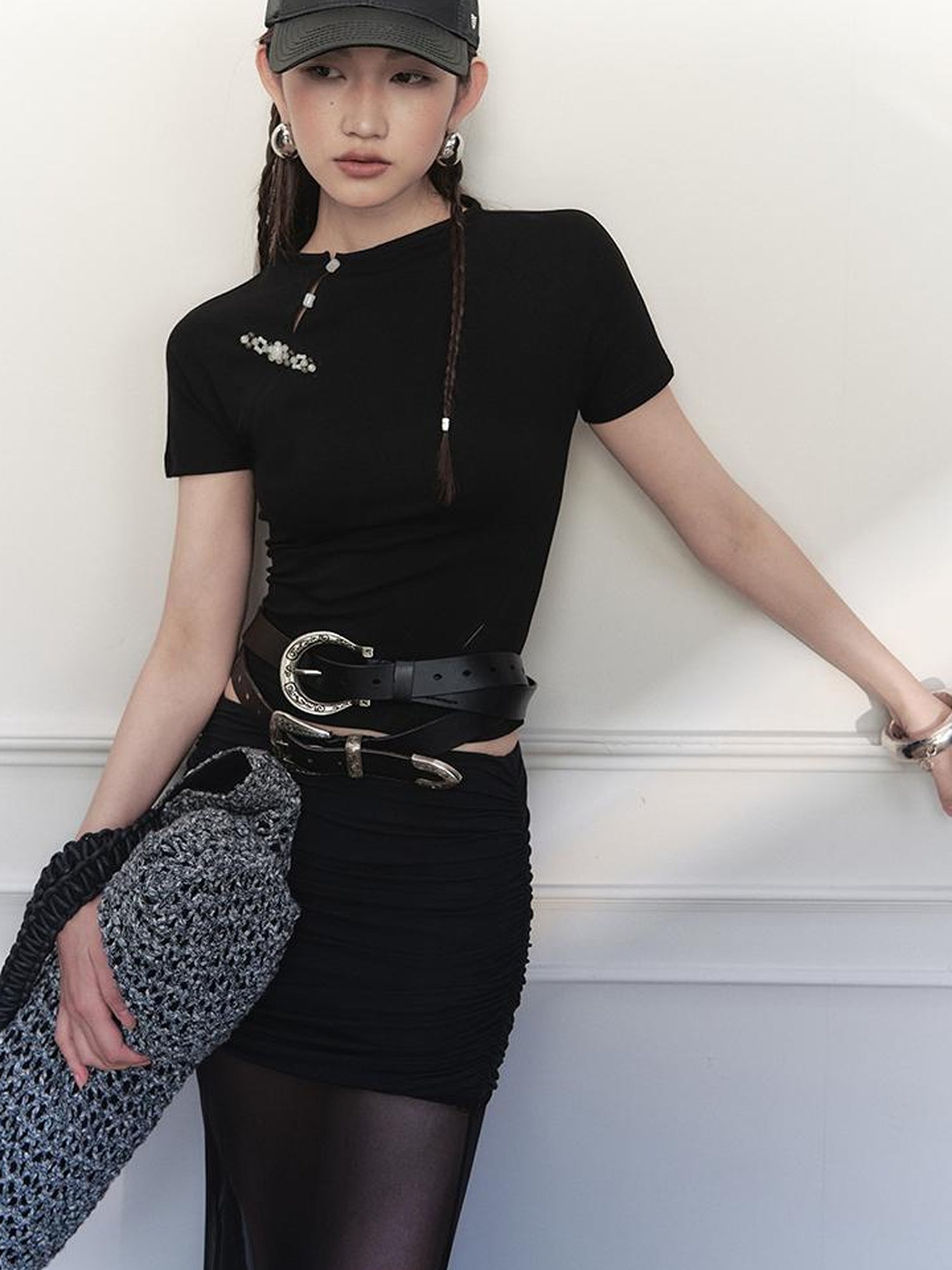 AnnoMundi Vintage Inspired Beaded Knot T-Shirt
