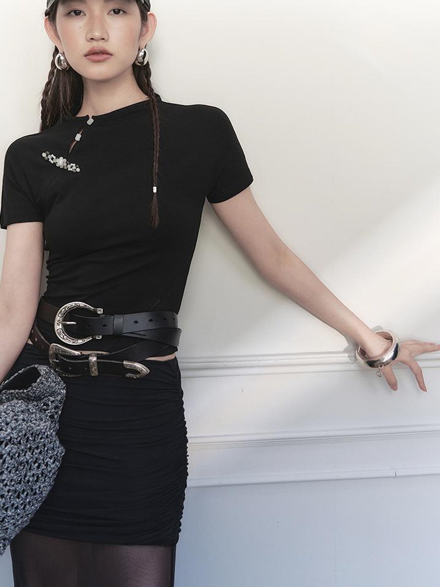 AnnoMundi Vintage Inspired Beaded Knot T-Shirt
