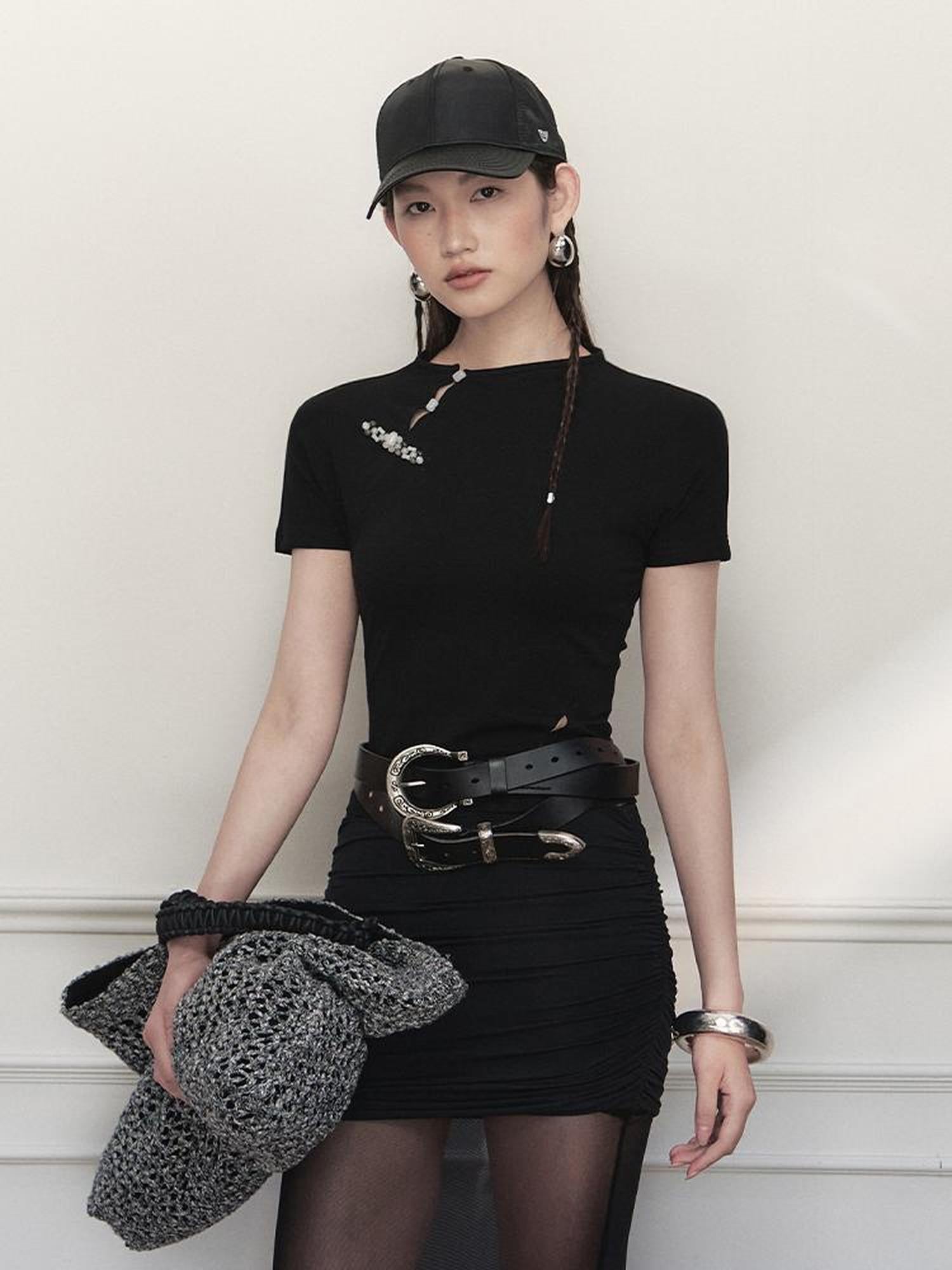 AnnoMundi Vintage Inspired Beaded Knot T-Shirt