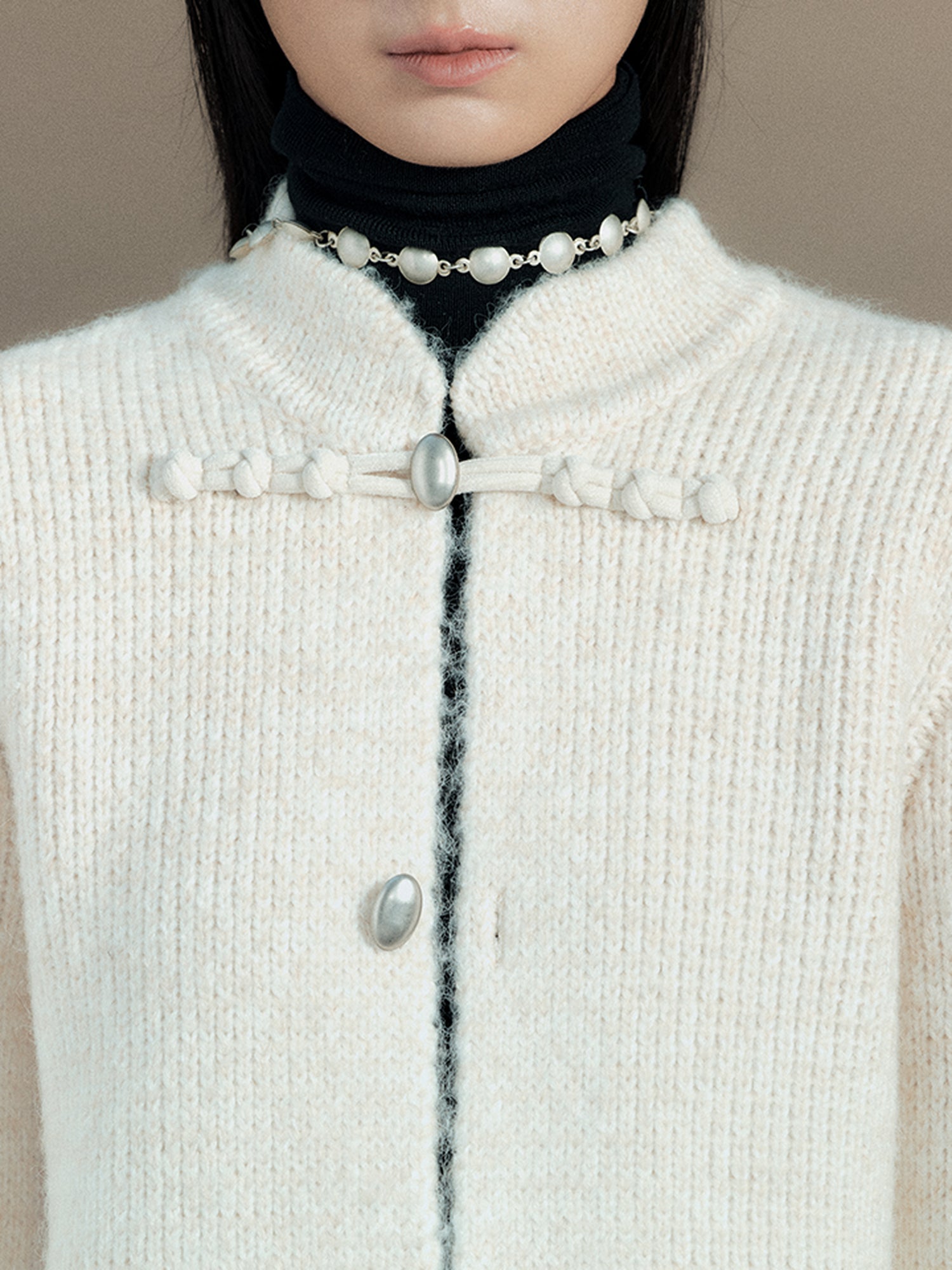 AnnoMundi Vintage Knot Button Knit Cardigan