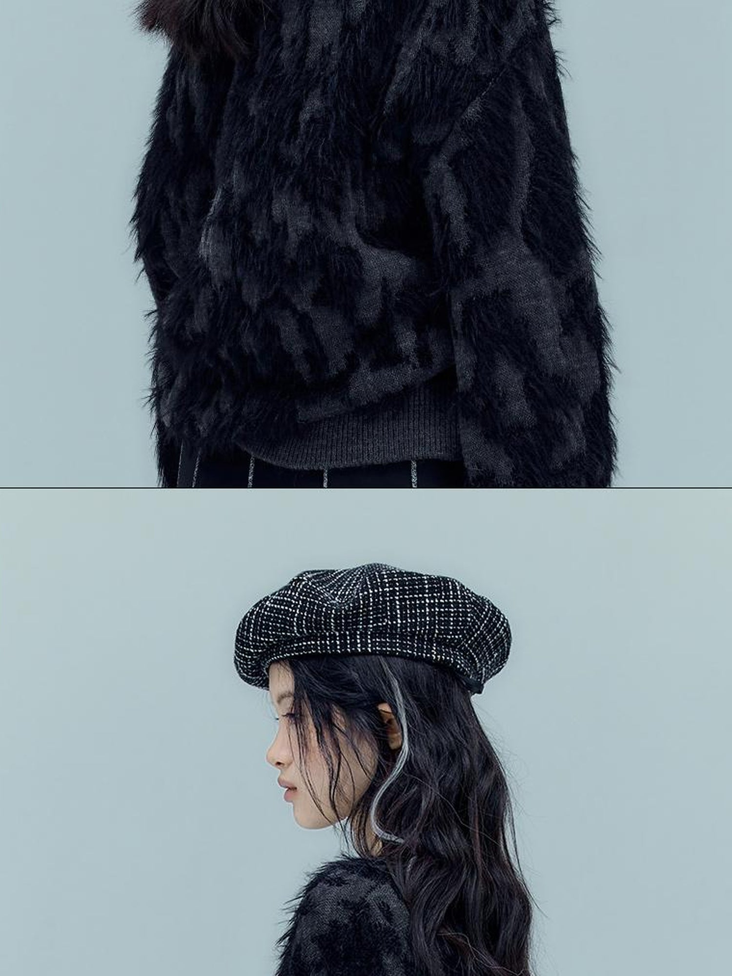 AnnoMundi Vintage Plaid Embroidered Beret With Adjustable Fit