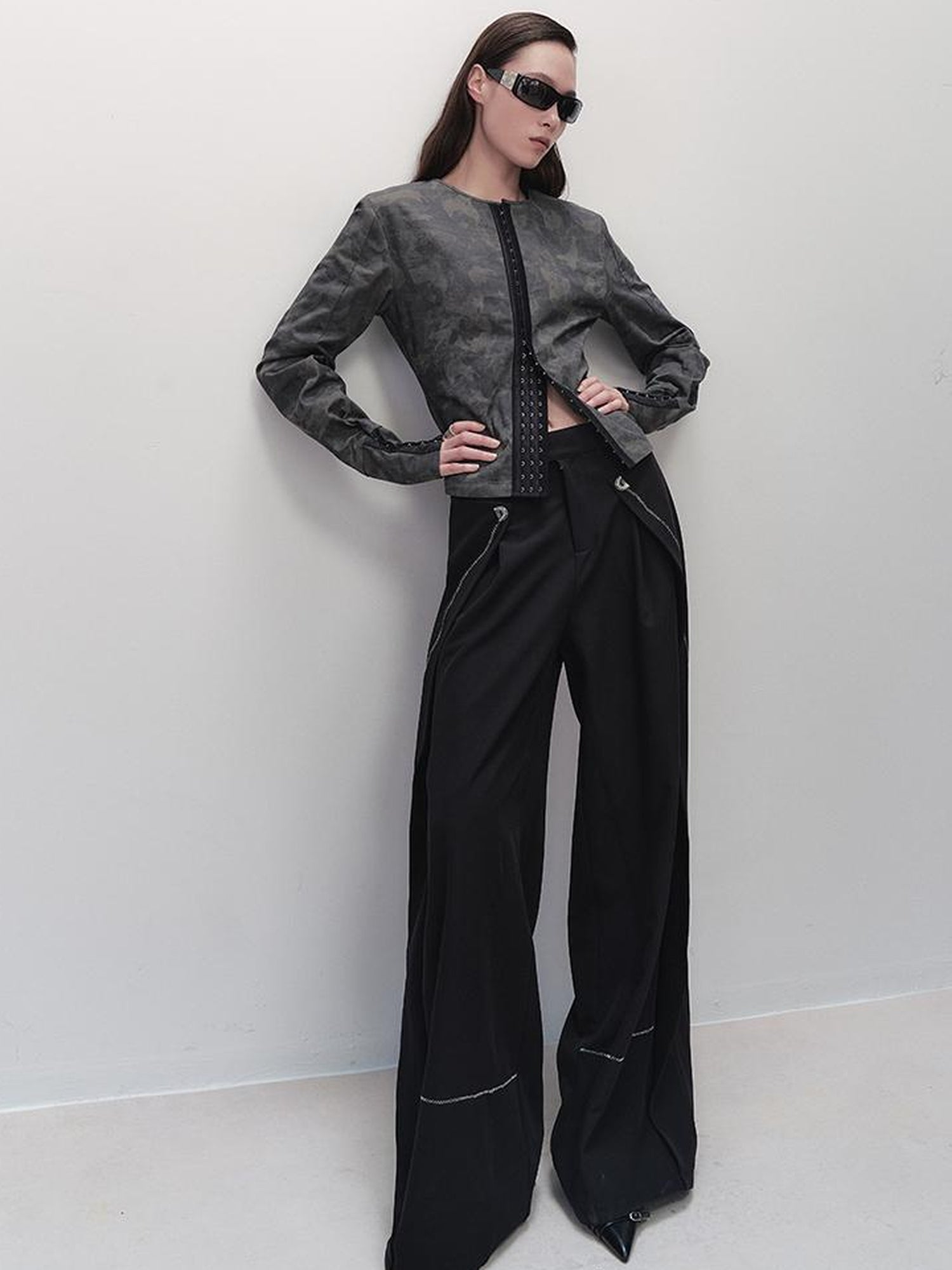 AnnoMundi Vintage Print Utility Shirt Skirt Set