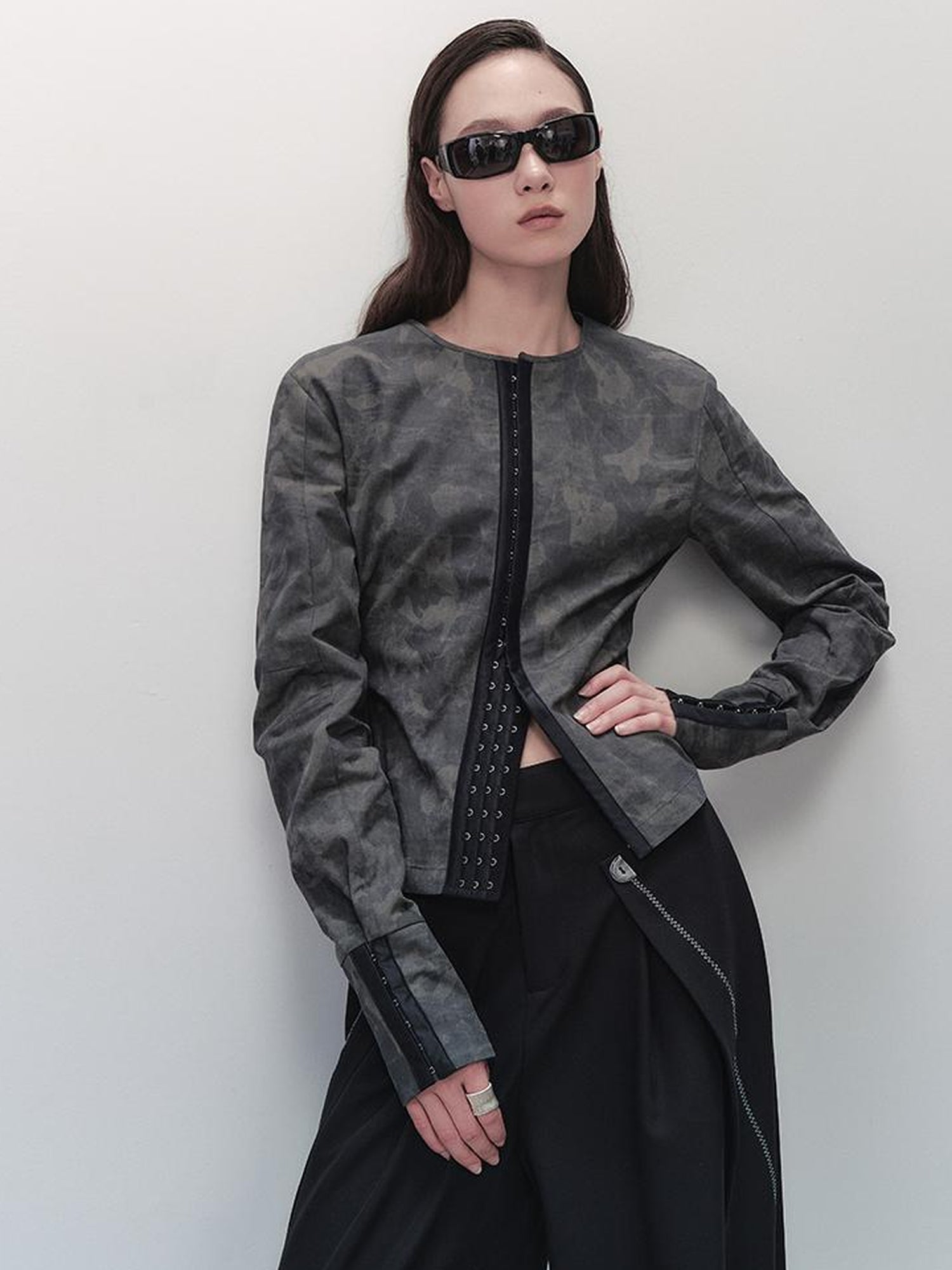 AnnoMundi Vintage Print Utility Shirt Skirt Set