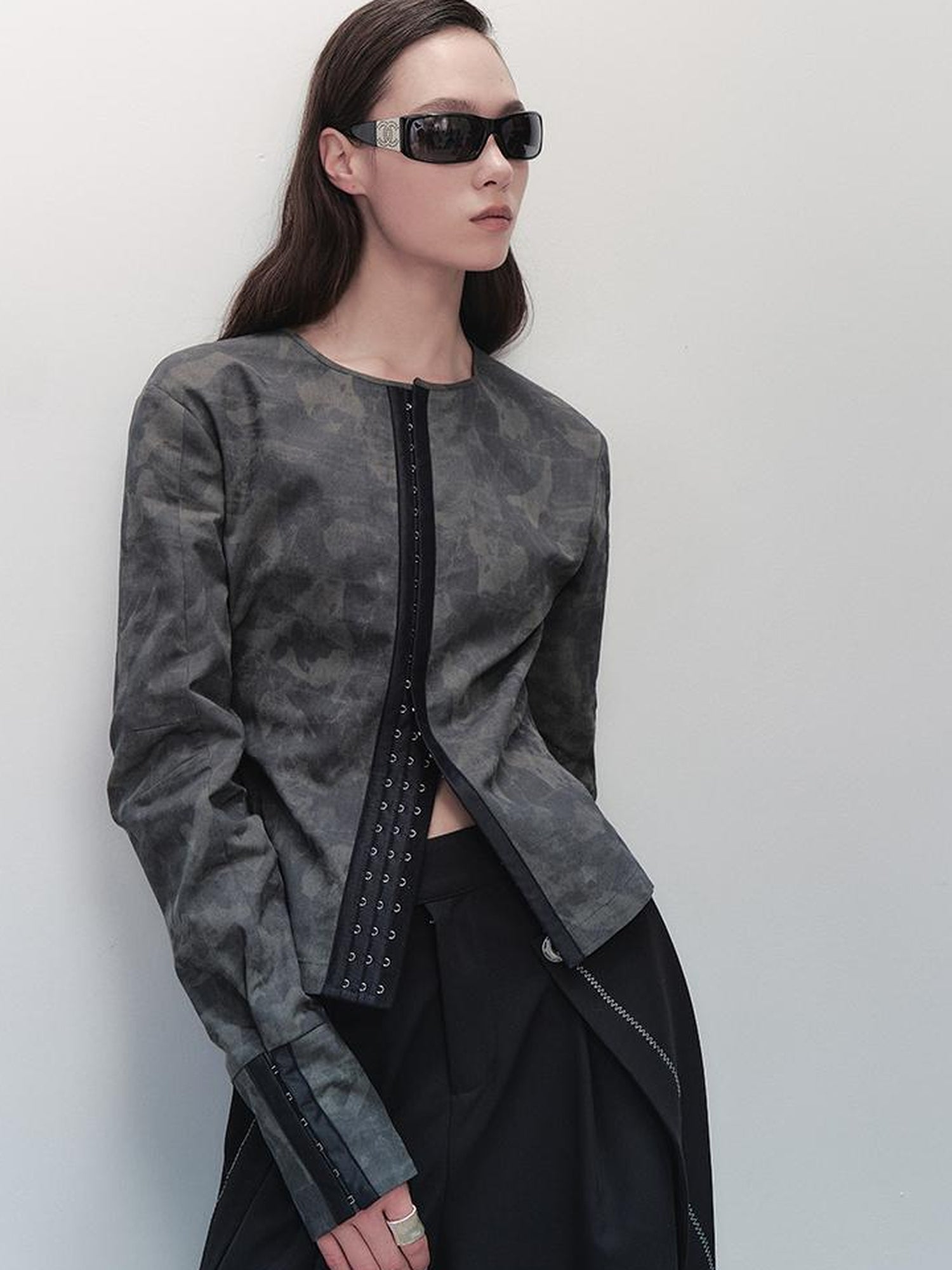 AnnoMundi Vintage Print Utility Shirt Skirt Set