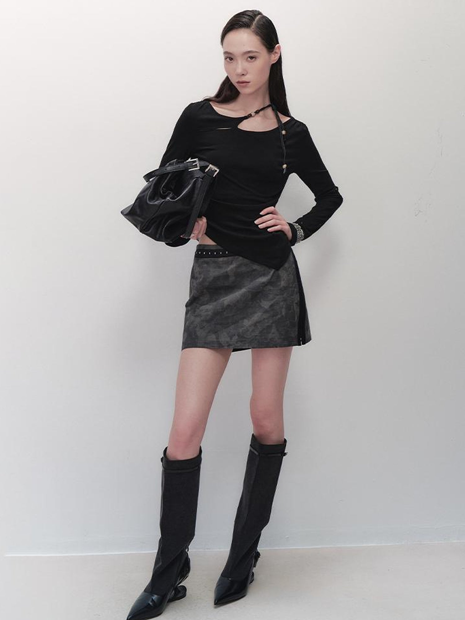 AnnoMundi Vintage Print Utility Shirt Skirt Set