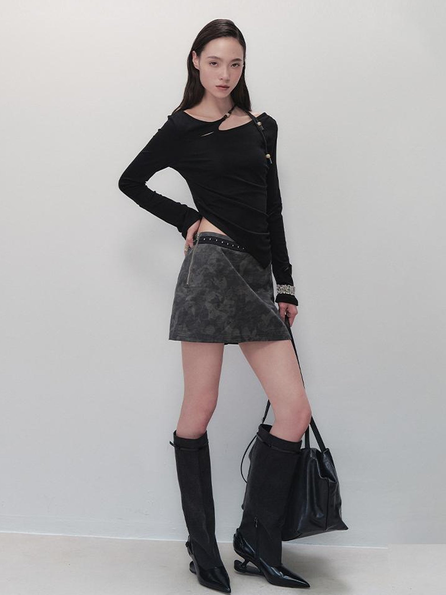 AnnoMundi Vintage Print Utility Shirt Skirt Set