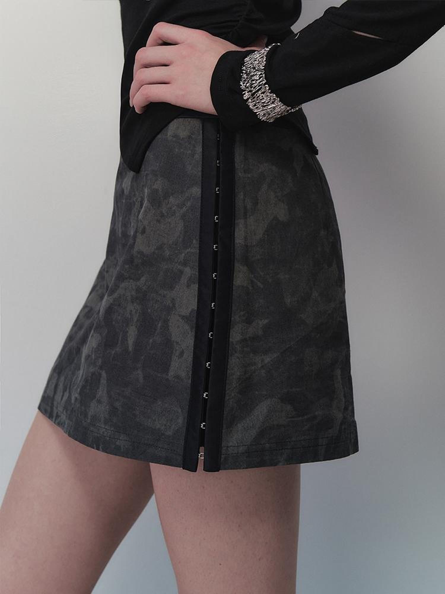 AnnoMundi Vintage Print Utility Shirt Skirt Set
