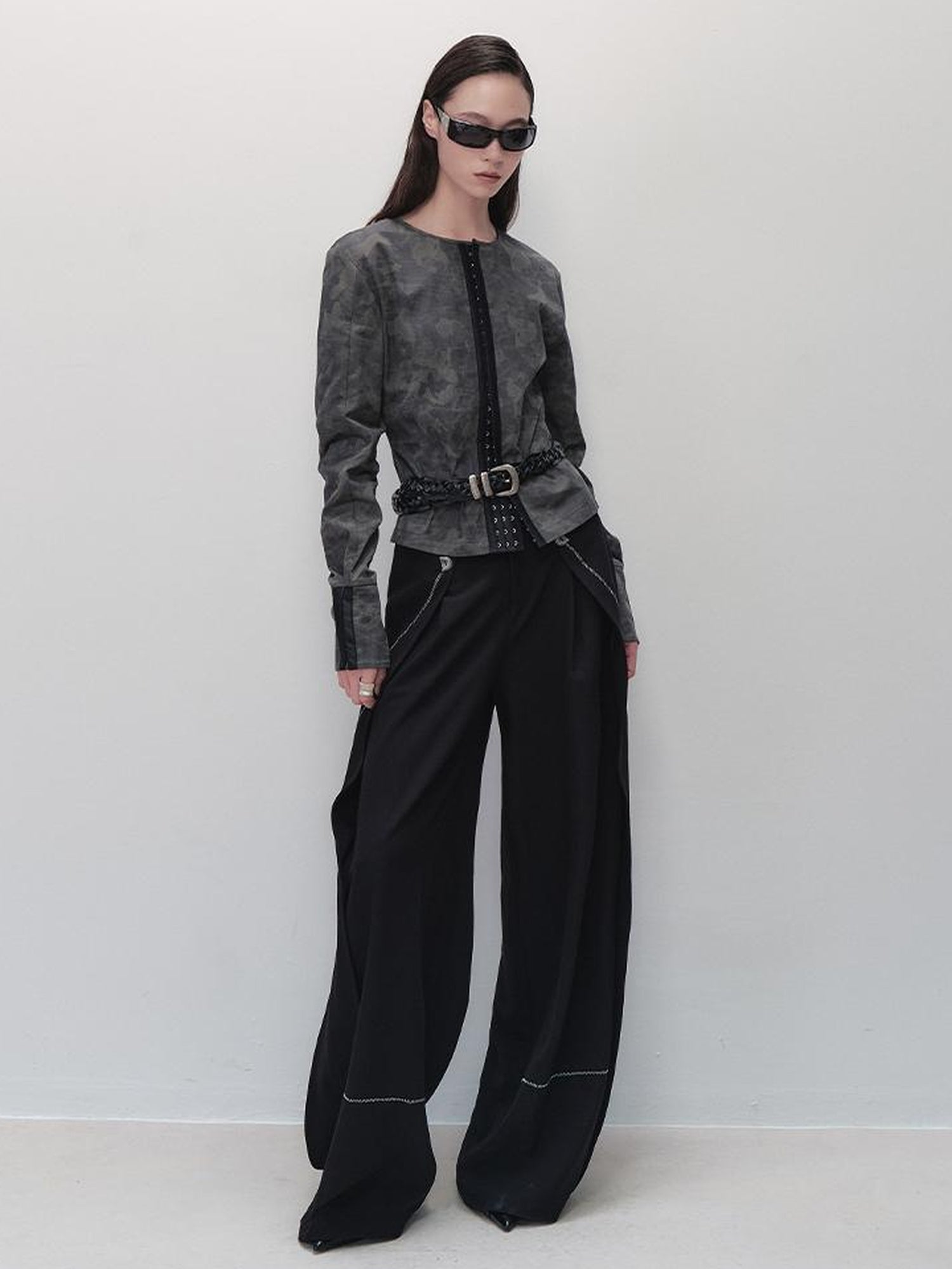 AnnoMundi Vintage Print Utility Shirt Skirt Set