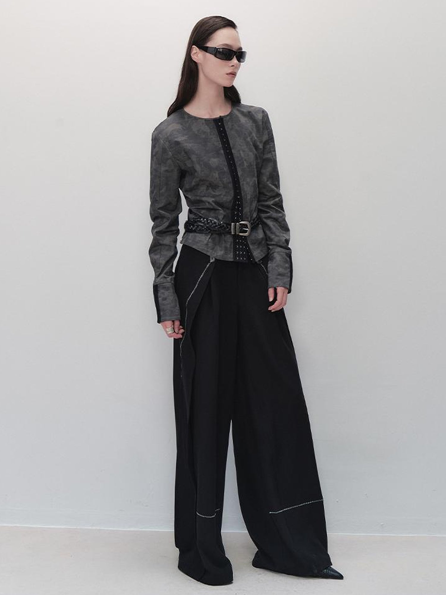 AnnoMundi Vintage Print Utility Shirt Skirt Set