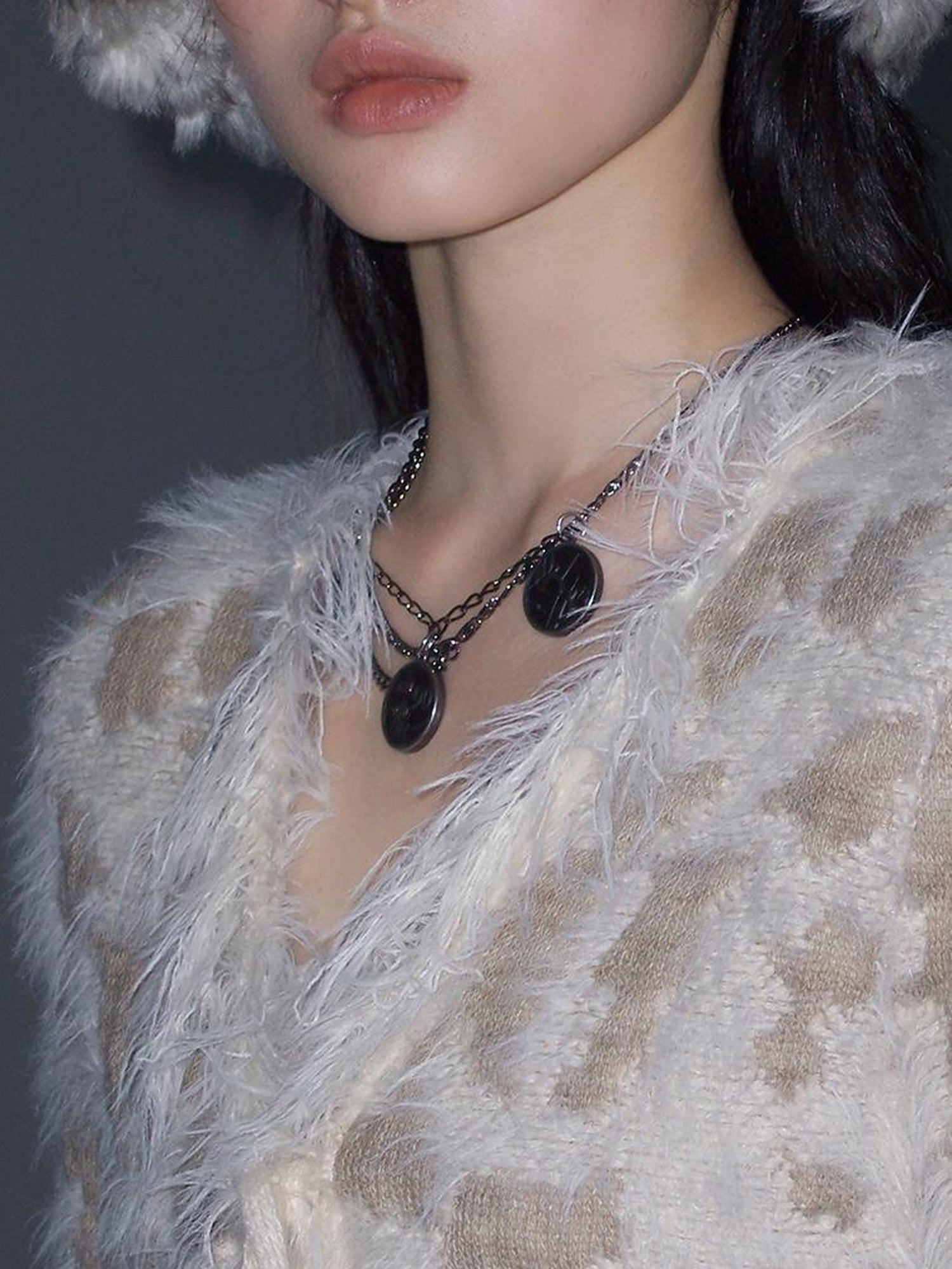 AnnoMundi Vintage Rose Coin Asymmetrical Metal Necklace Waist Chain