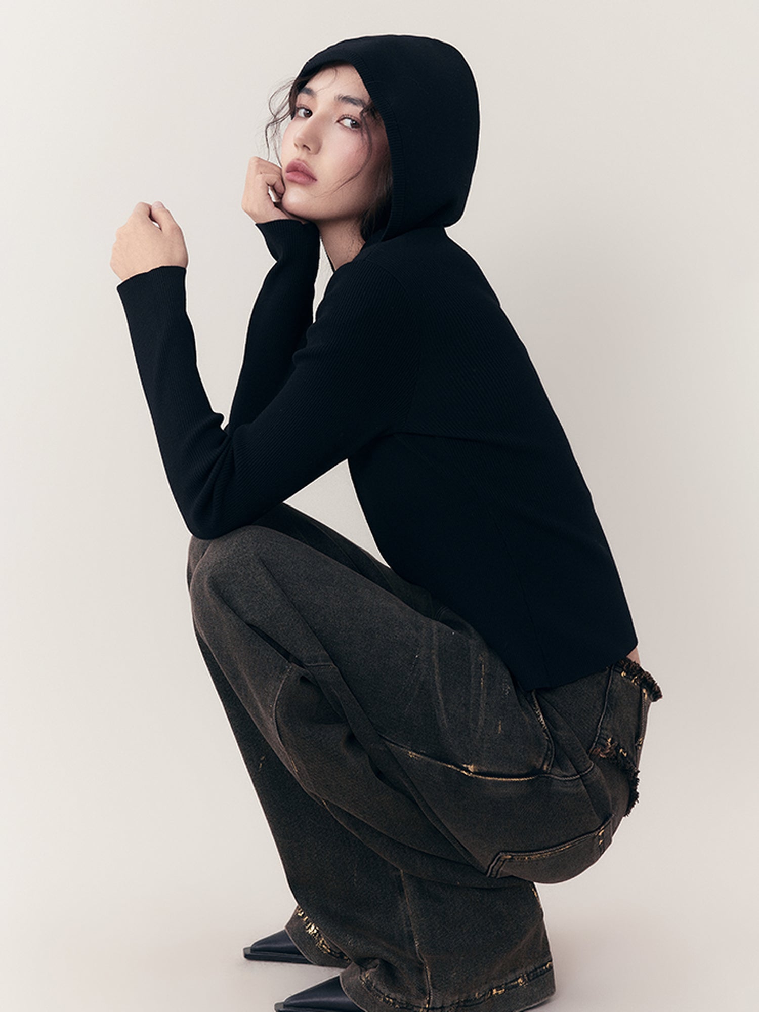 AnnoMundi Vintage Ruins Gold Foiled Denim Jeans