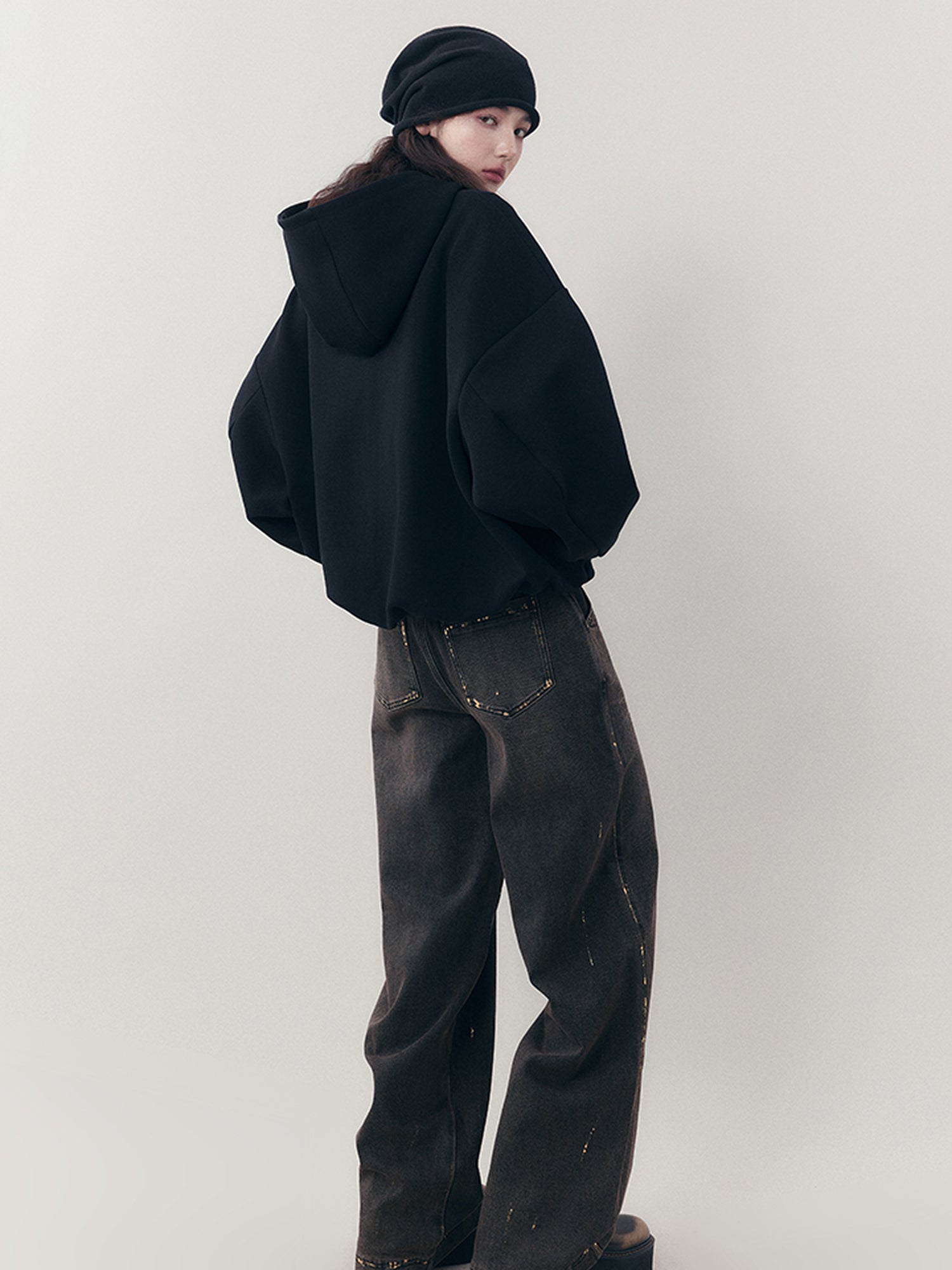 AnnoMundi Vintage Ruins Gold Foiled Denim Jeans