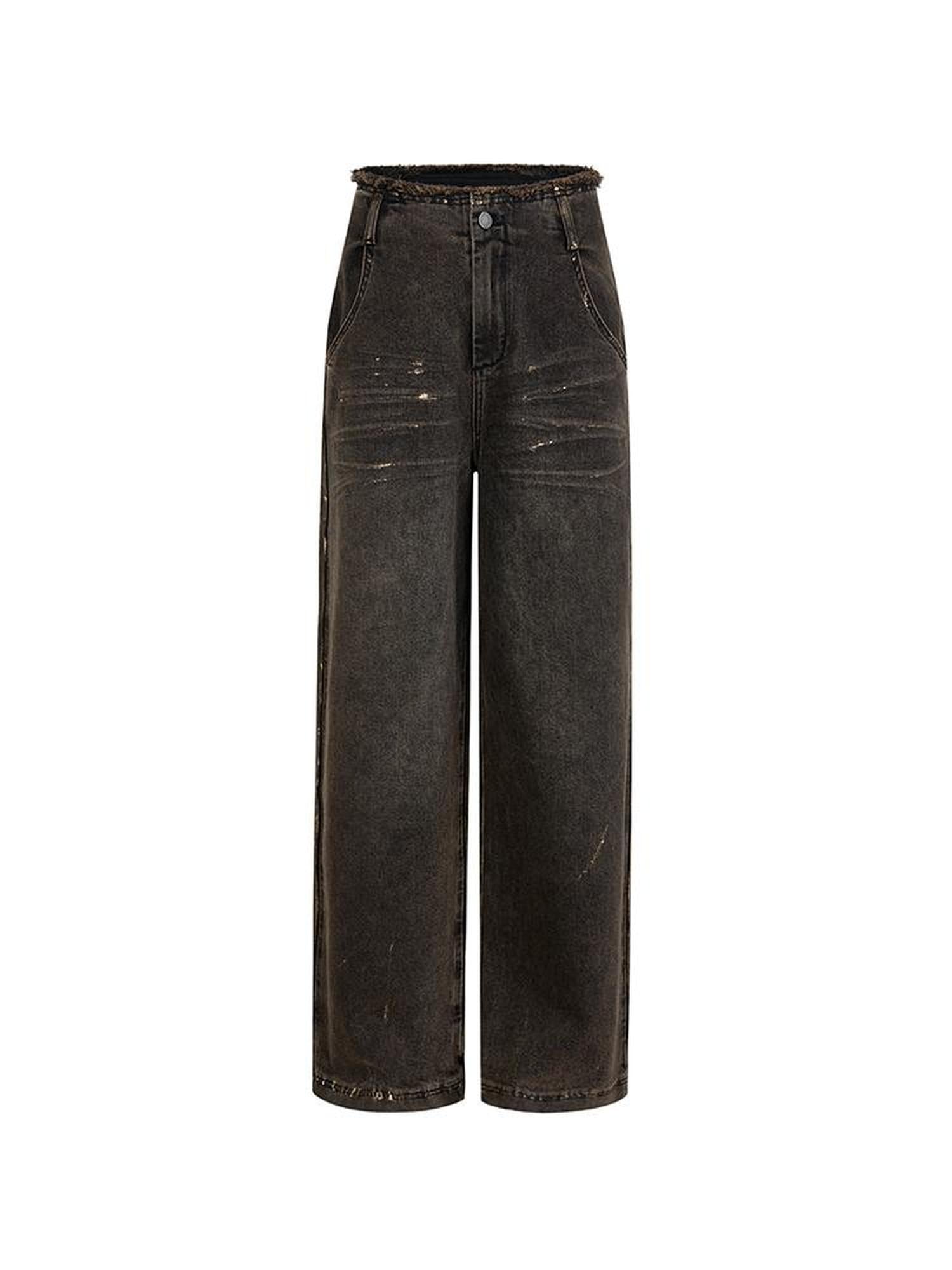 AnnoMundi Vintage Ruins Gold Foiled Denim Jeans