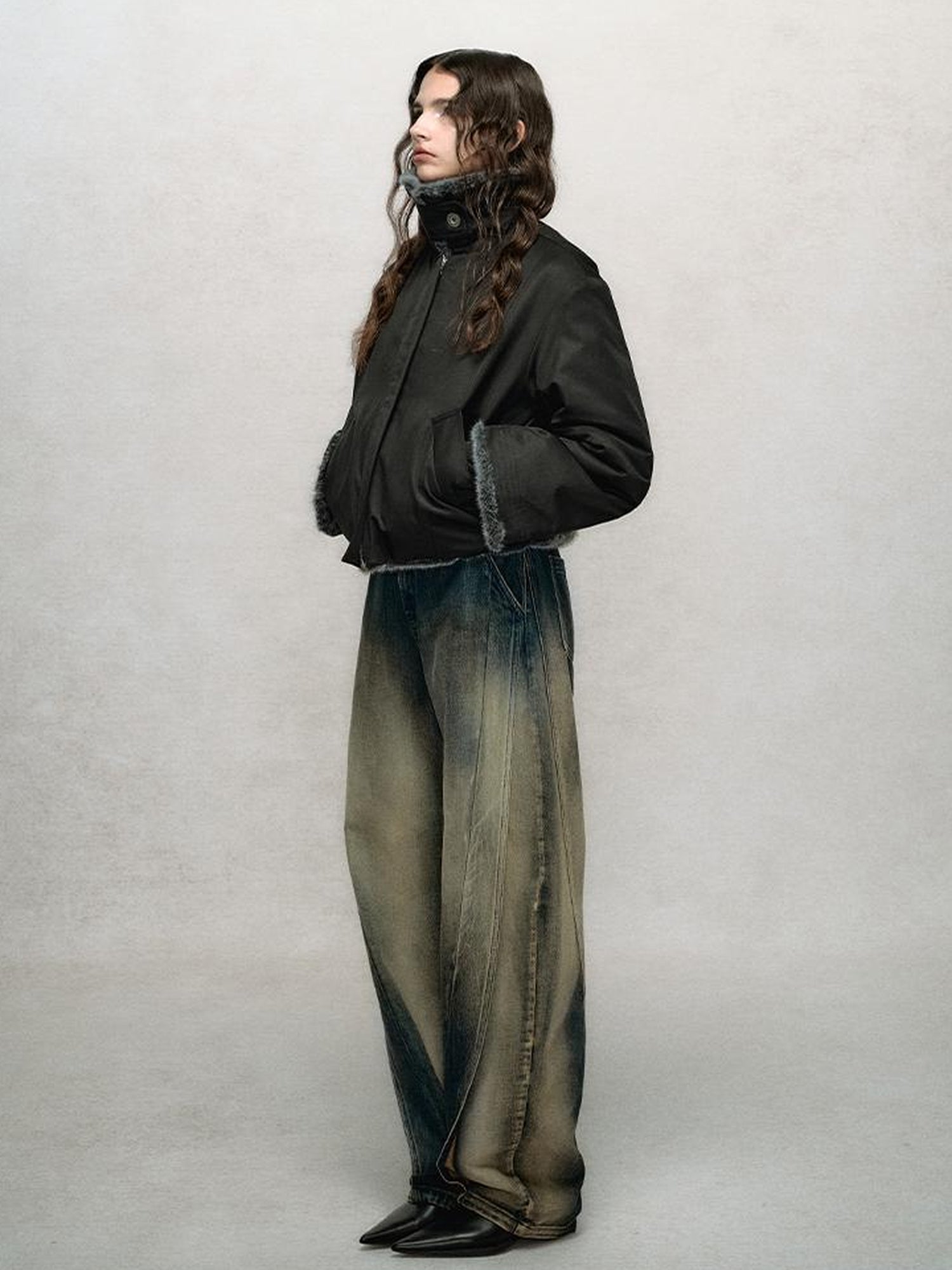 AnnoMundi Vintage Slub Cotton Wide Leg Jeans