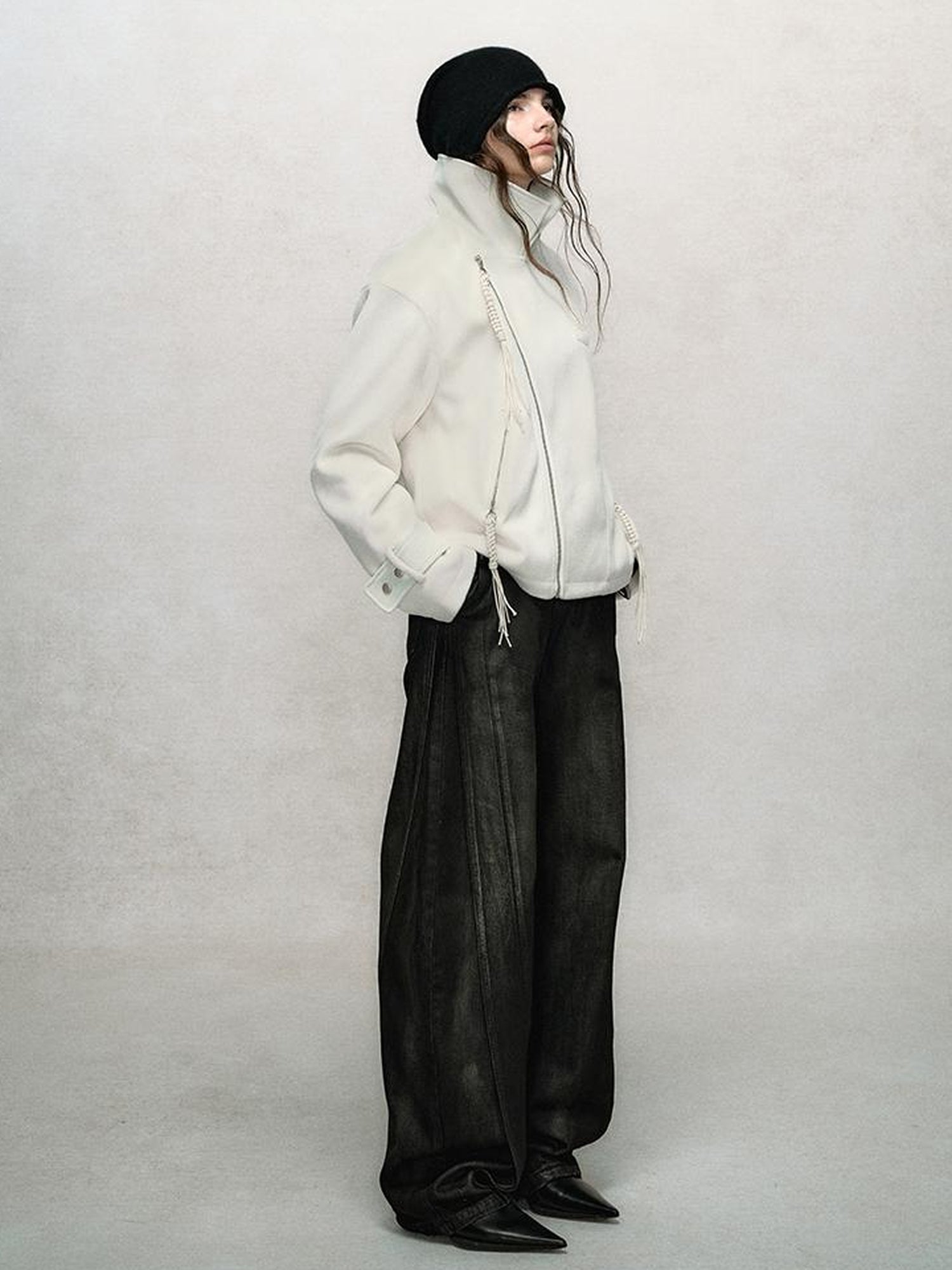 AnnoMundi Vintage Slub Cotton Wide Leg Jeans