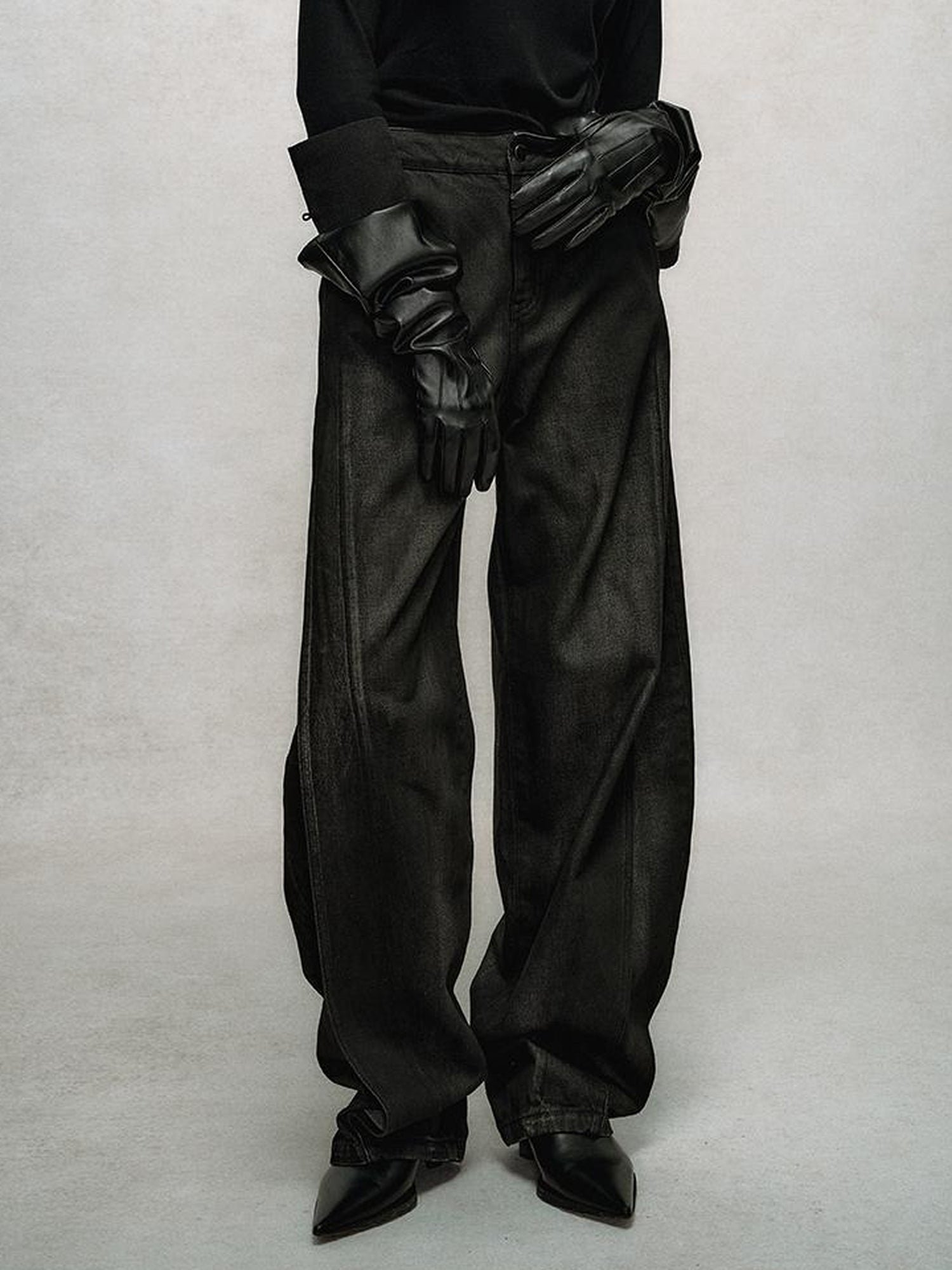 AnnoMundi Vintage Slub Cotton Wide Leg Jeans
