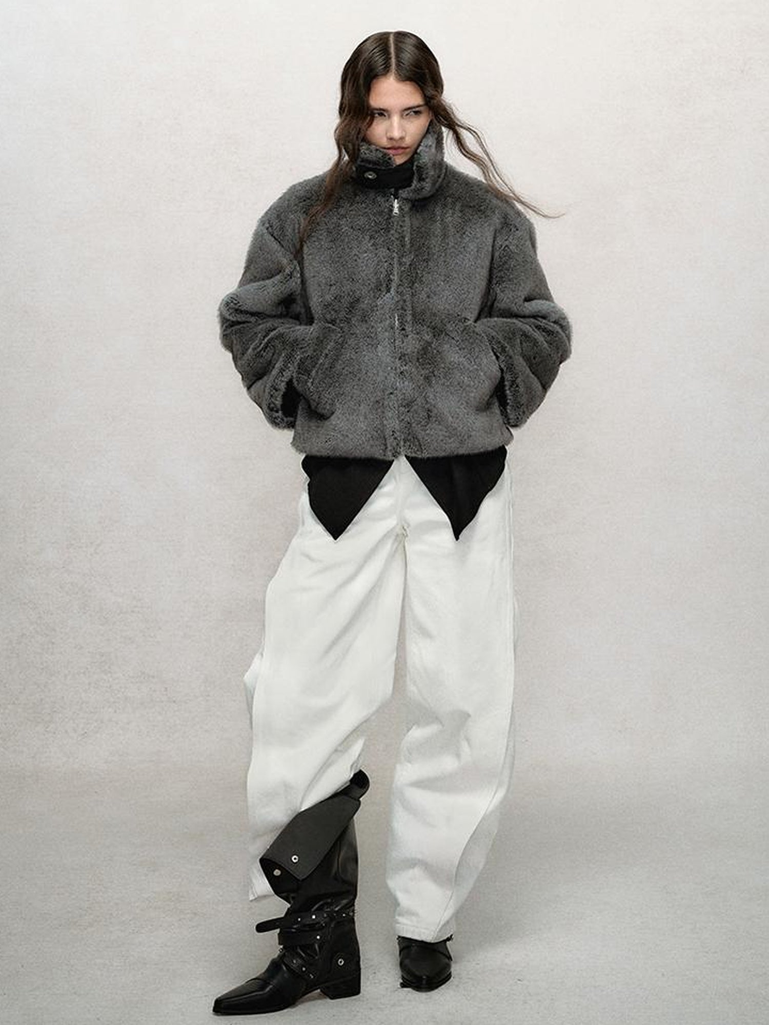 AnnoMundi Vintage Slub Cotton Wide Leg Jeans