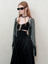 AnnoMundi Vintage V-Neck Knit Cardigan With Drawstring
