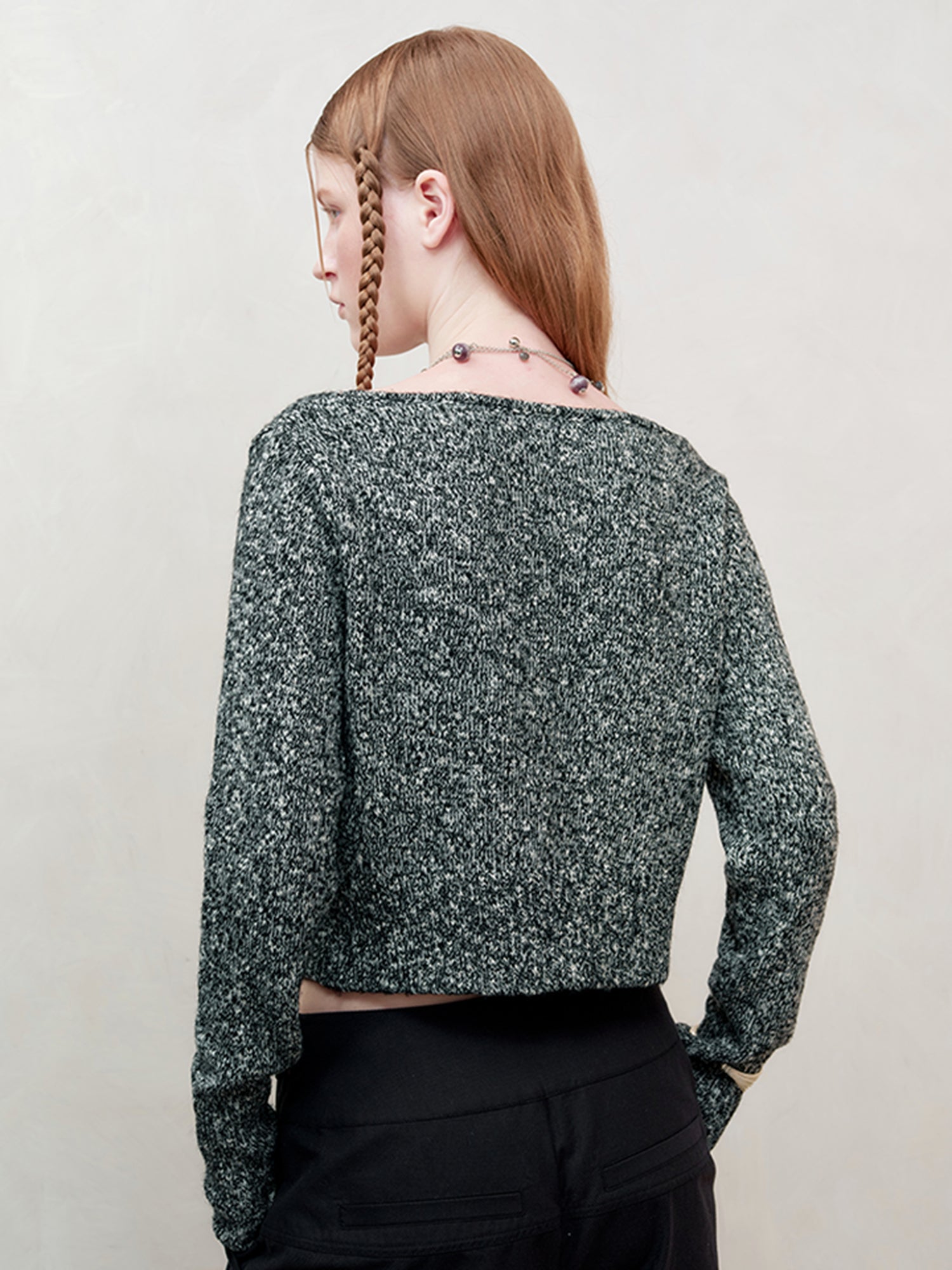 AnnoMundi Vintage V-Neck Knit Cardigan With Drawstring