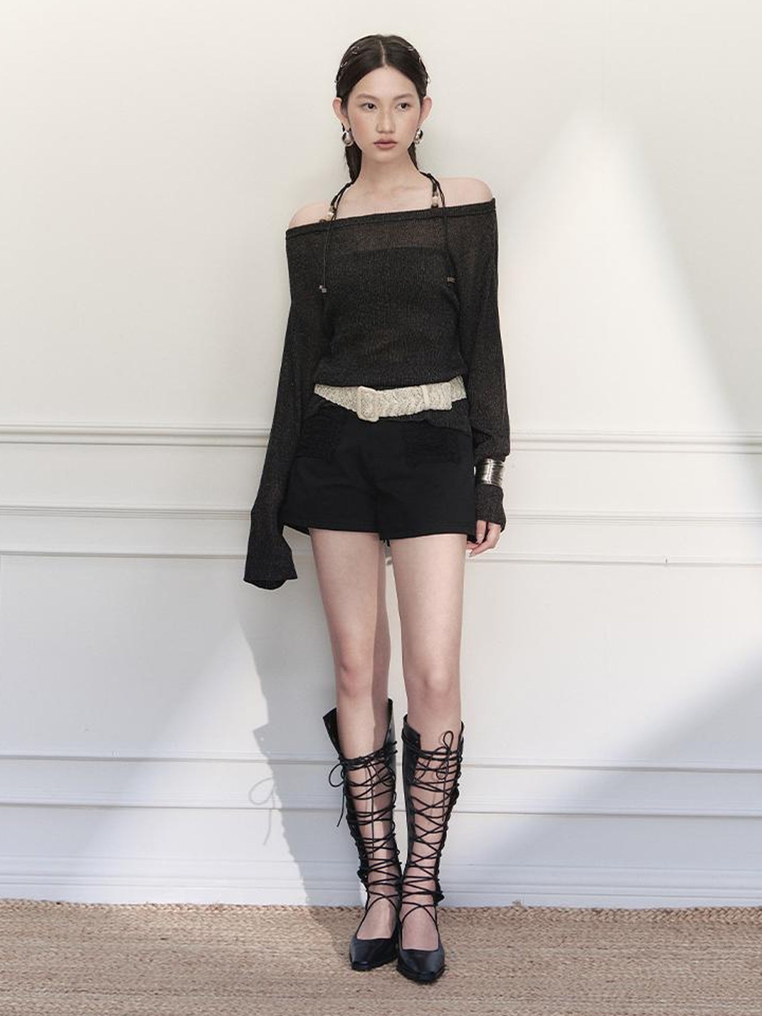 AnnoMundi Wave Texture Modal Waist Chain With Bohemian Detailing
