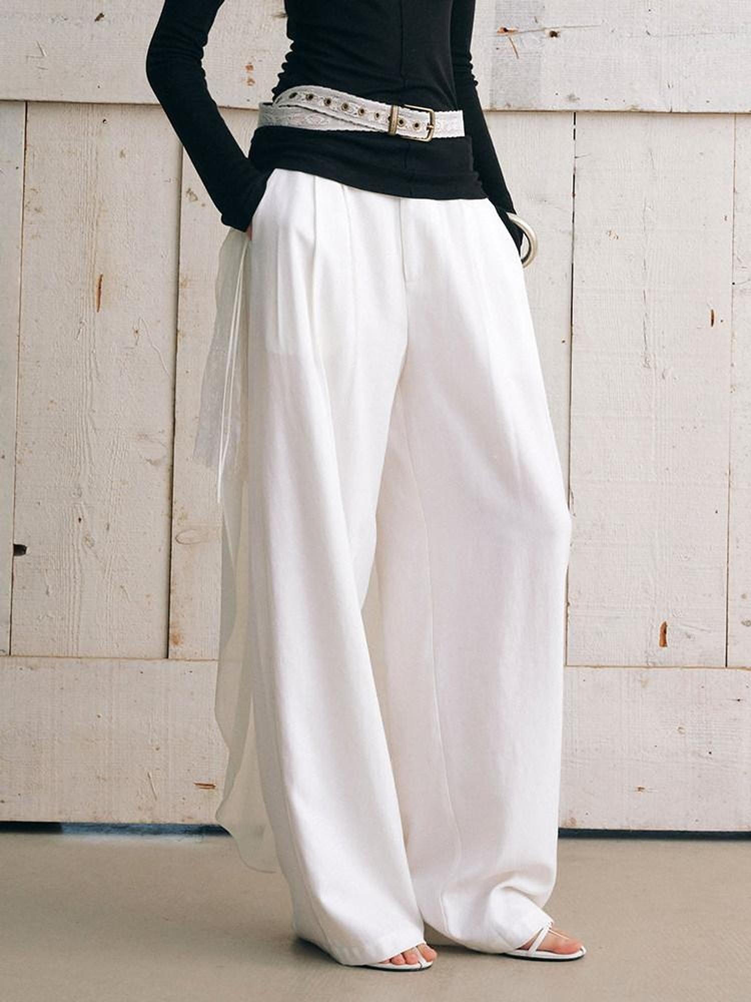 AnnoMundi White Irregular Lace Patchwork Women&