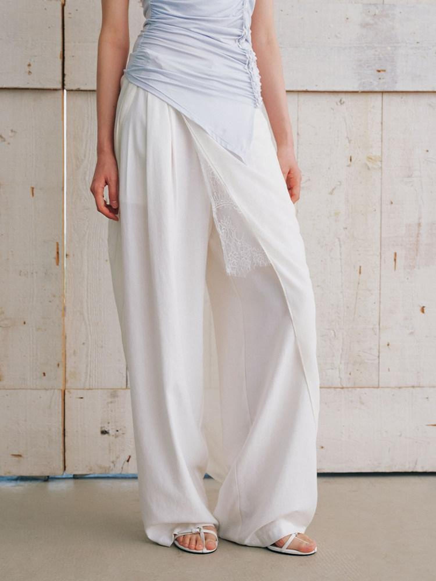 AnnoMundi White Irregular Lace Patchwork Women&