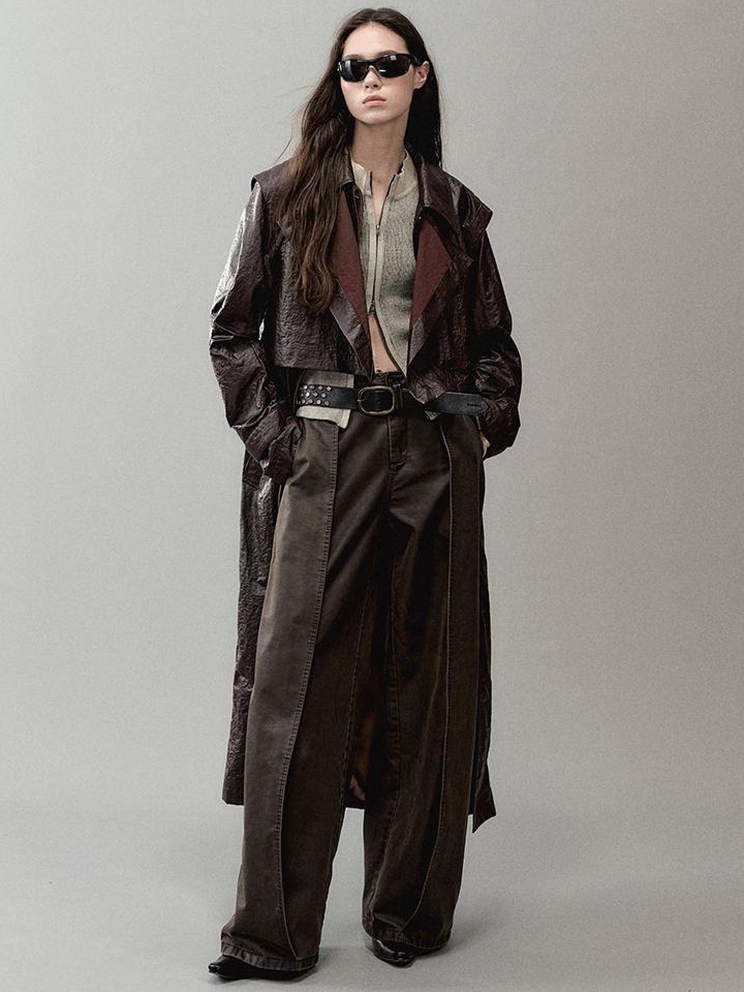 AnnoMundi Wind Woven Trench Coat With Layered Vest