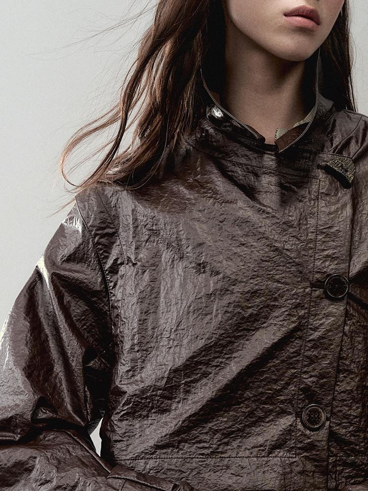 AnnoMundi Wind Woven Trench Coat With Layered Vest