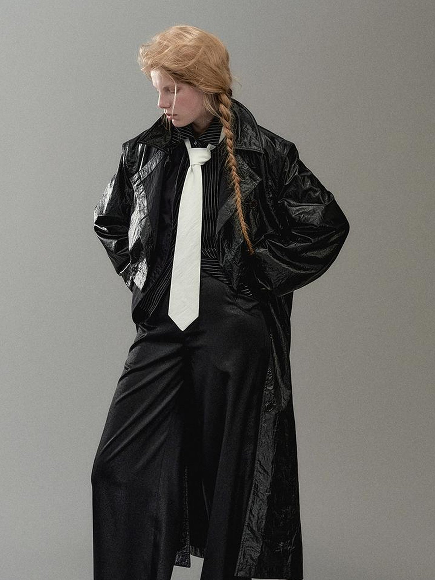 AnnoMundi Wind Woven Trench Coat With Layered Vest