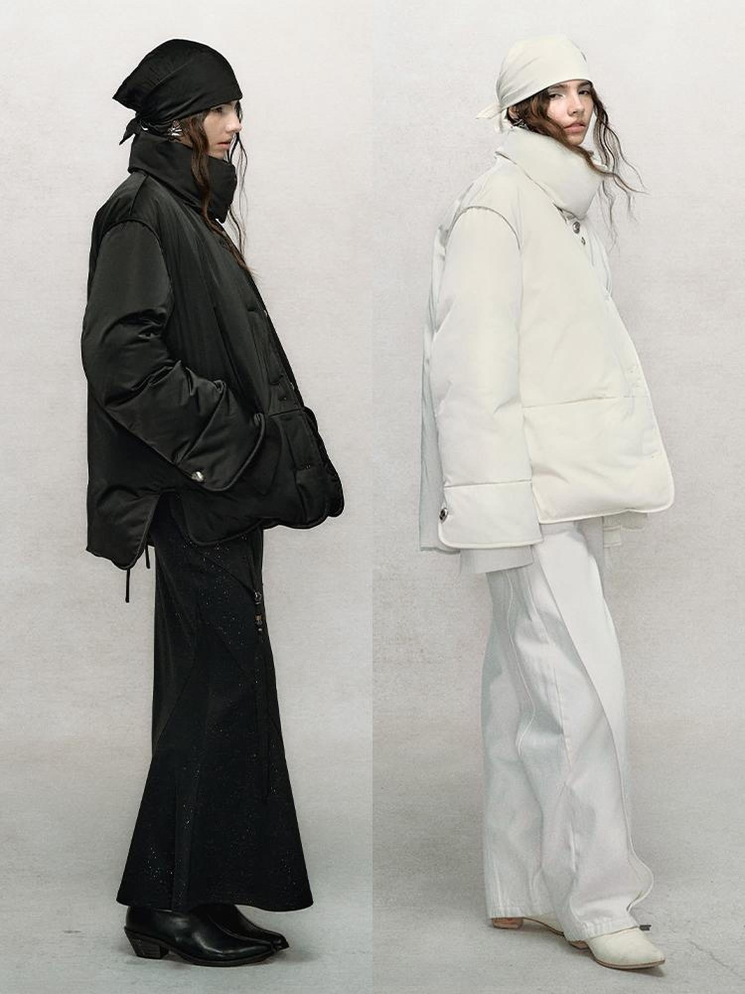 AnnoMundi Winter Short White Duck Down Puffer Jacket